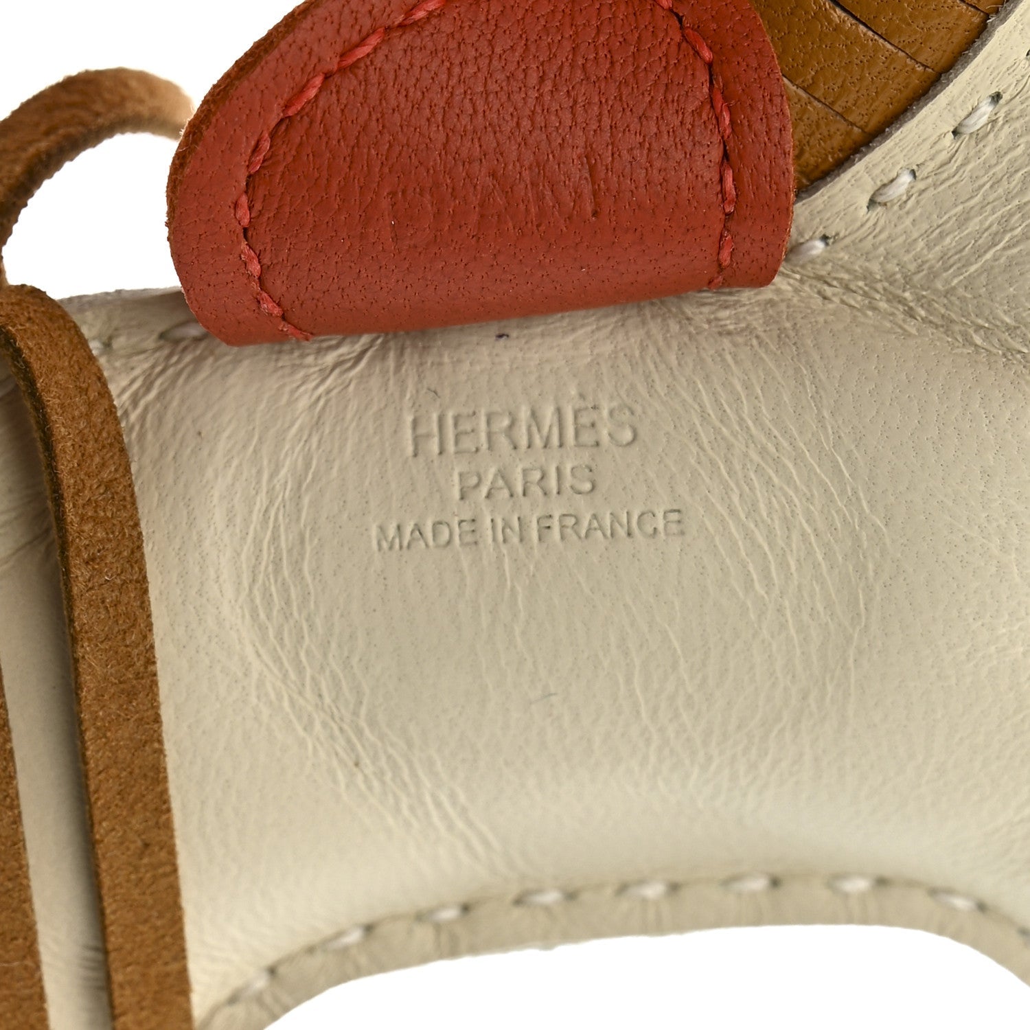 Milo Lambskin Grigri Rodeo Horse Bag Charm PM Craie Sesame Cornaline