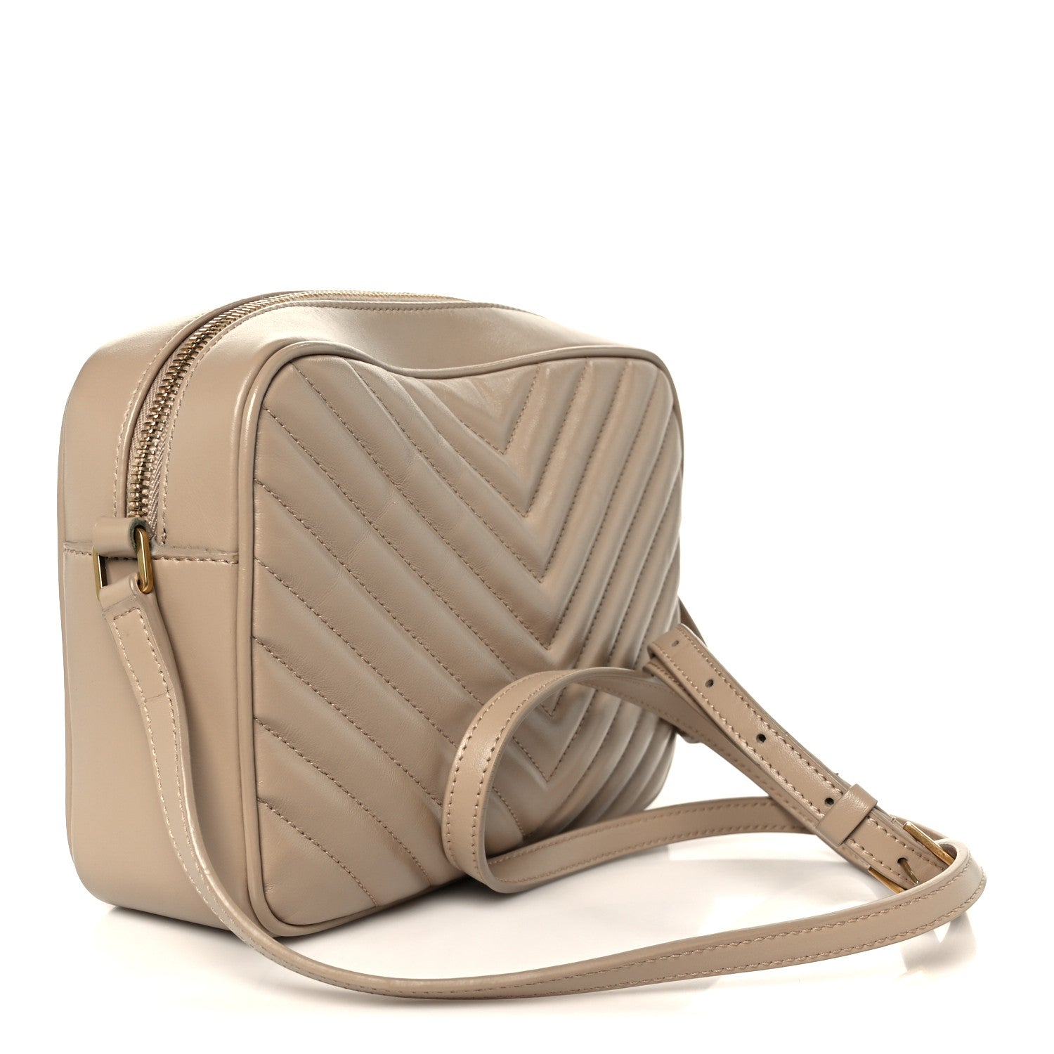 Calfskin Matelasse Monogram Lou Camera Bag Dark Beige