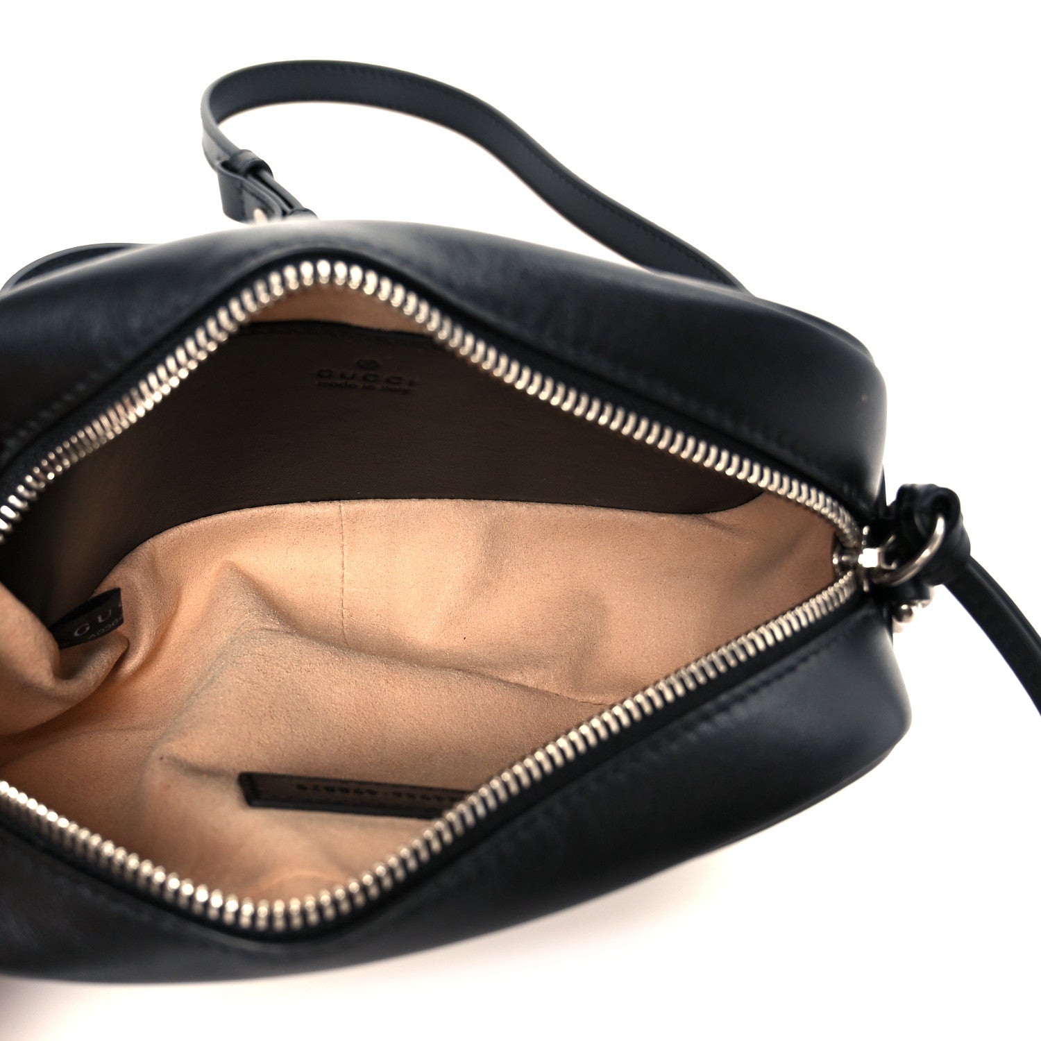 Calfskin Matelasse Aria Mini GG Marmont Chain Shoulder Bag Black