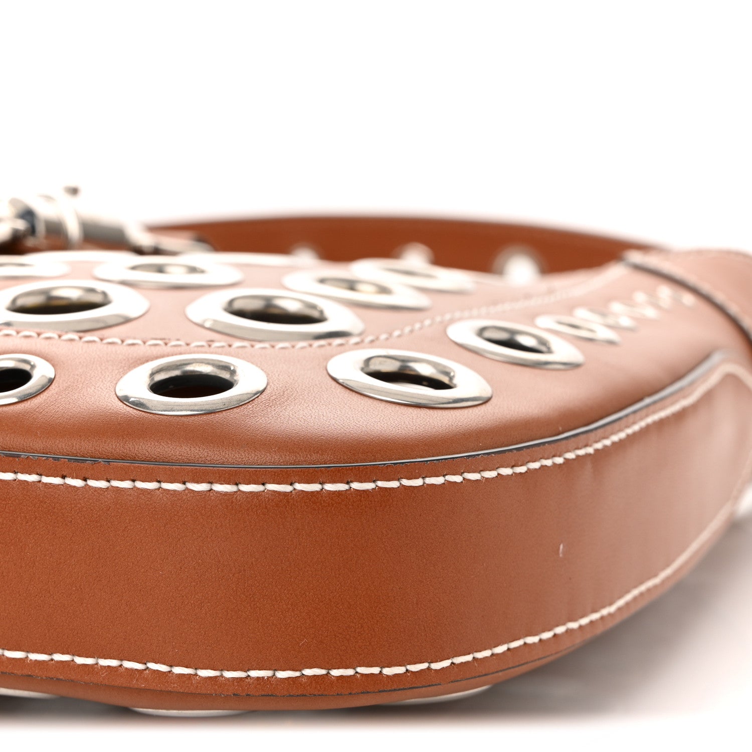 Calfskin Ha Ha Ha Jackie 1961 Eyelet Hobo Cuir