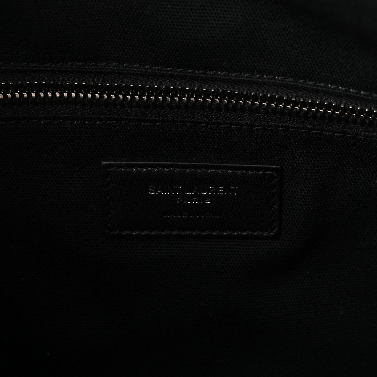 Calfskin Crocodile Embossed Large Convertible ID Bag Black