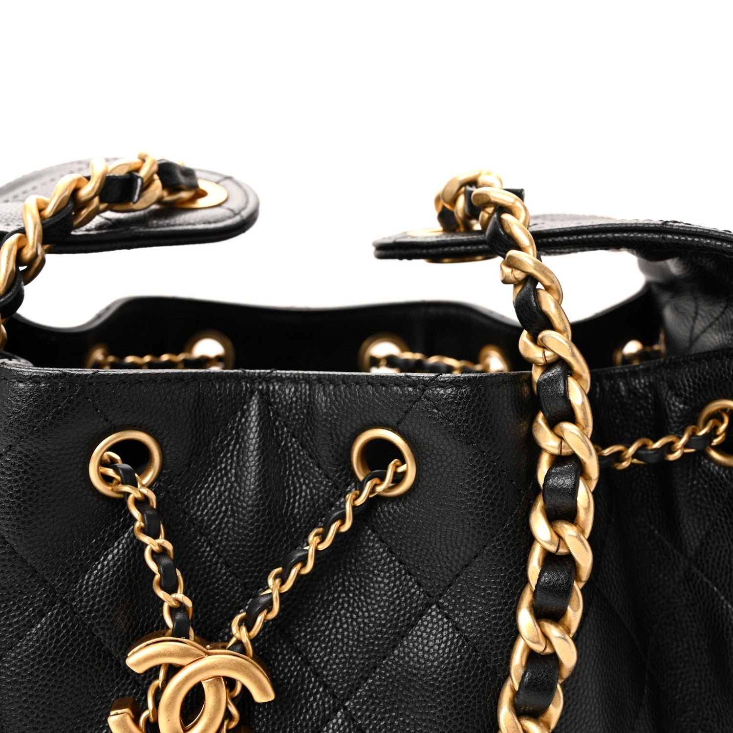Caviar Quilted Small Chanel 25 Handbag Black