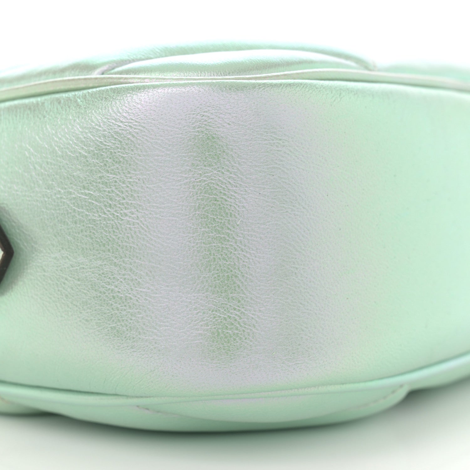 Iridescent Nappa Chevron Matelasse Small GG Marmont Chain Shoulder Bag Iridescent Salvy Green