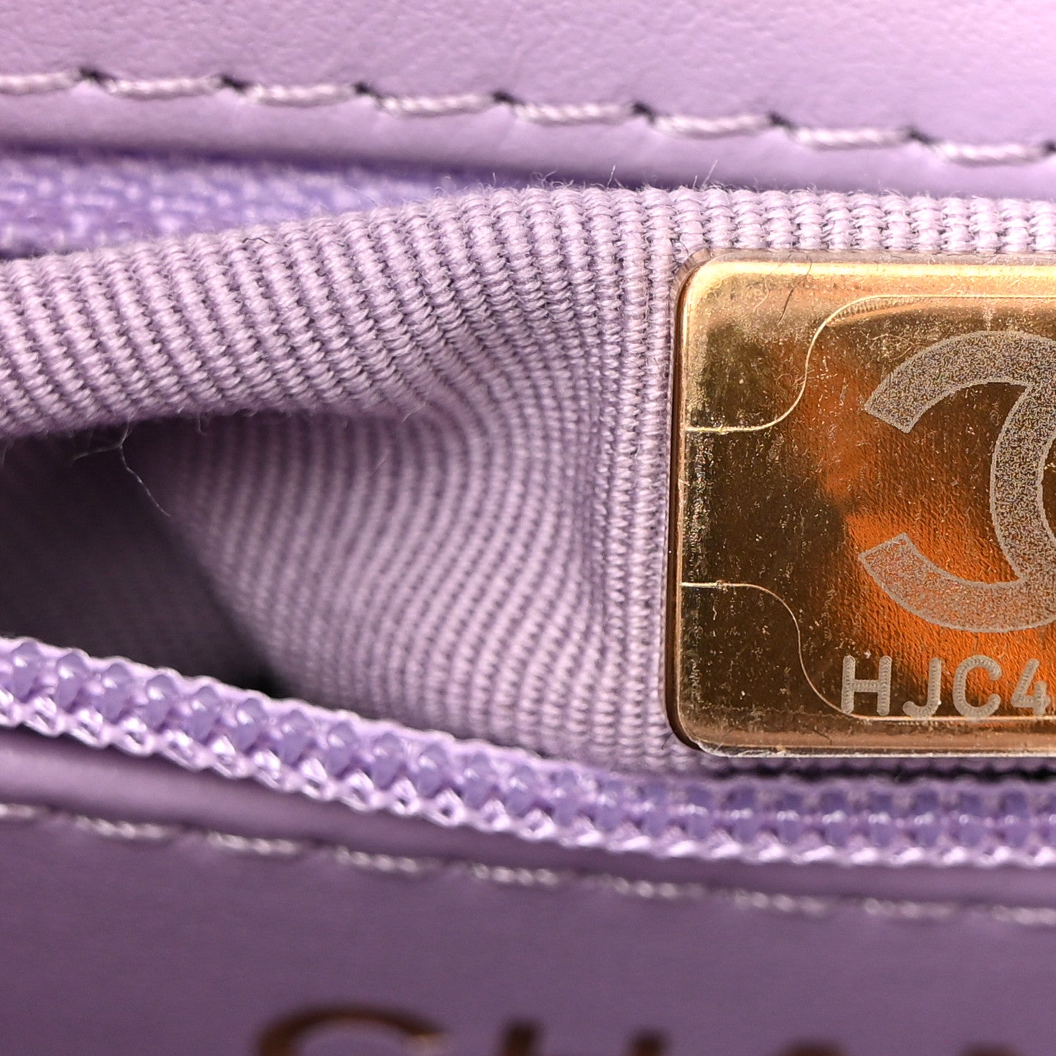 Shiny Aged Calfskin Quilted Nano Kelly Shopper Lilac