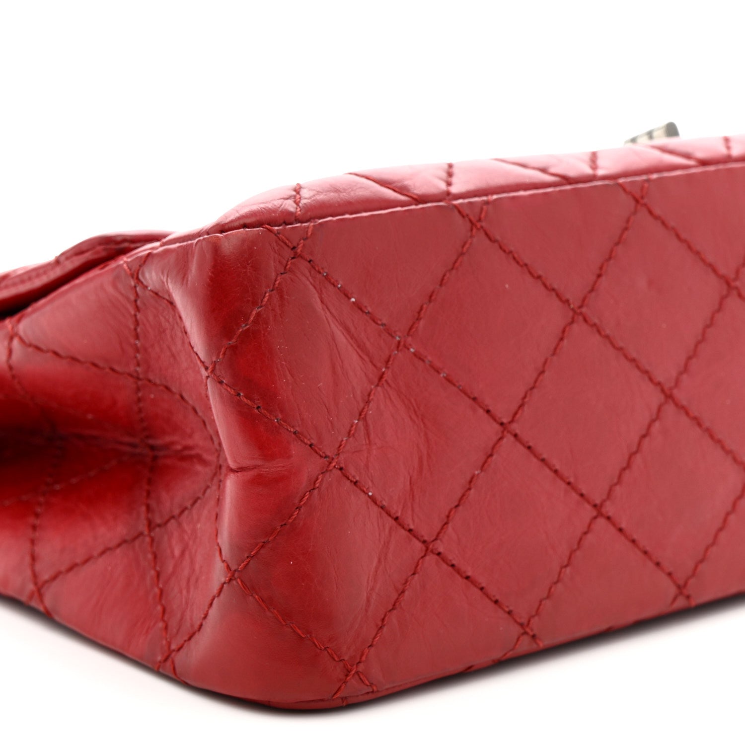 Aged Calfskin Quilted 2.55 Reissue 226 Flap Red