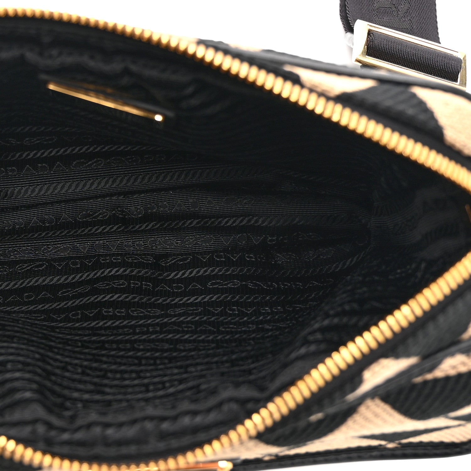 Jacquard Saffiano Triangolo Symbole Embroidered Pocket Single Snap Buckle Messenger Flap Bag  Black Corda