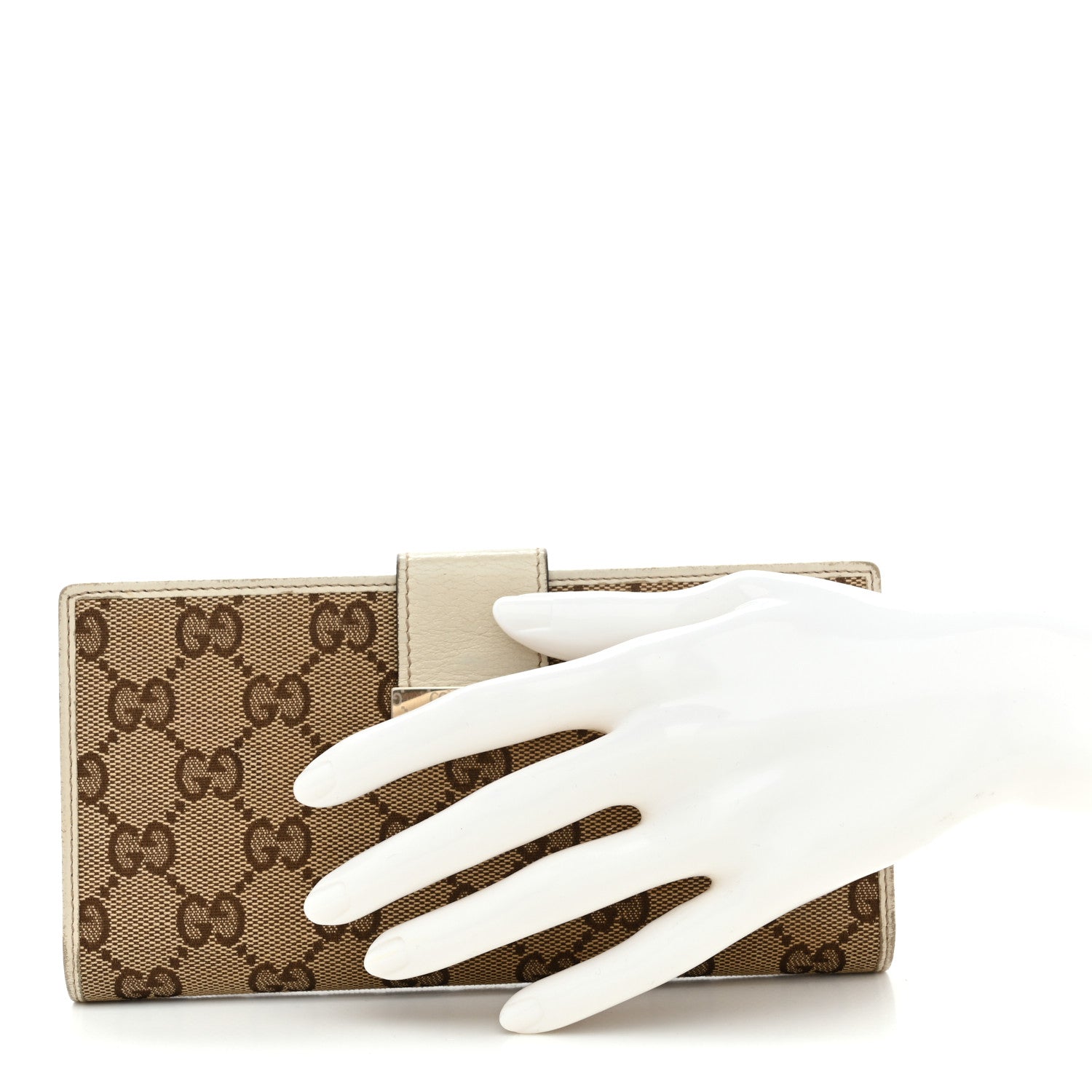 Monogram Icon Bar Continental Flap Wallet Off White