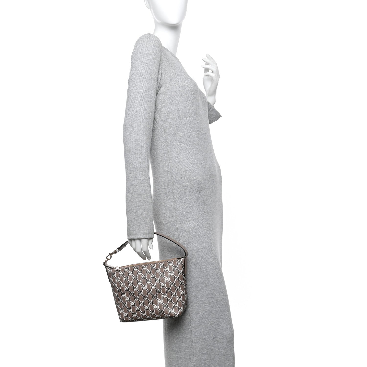 GG Shadow Monogram Super Mini Ophidia Shoulder Bag Taupe