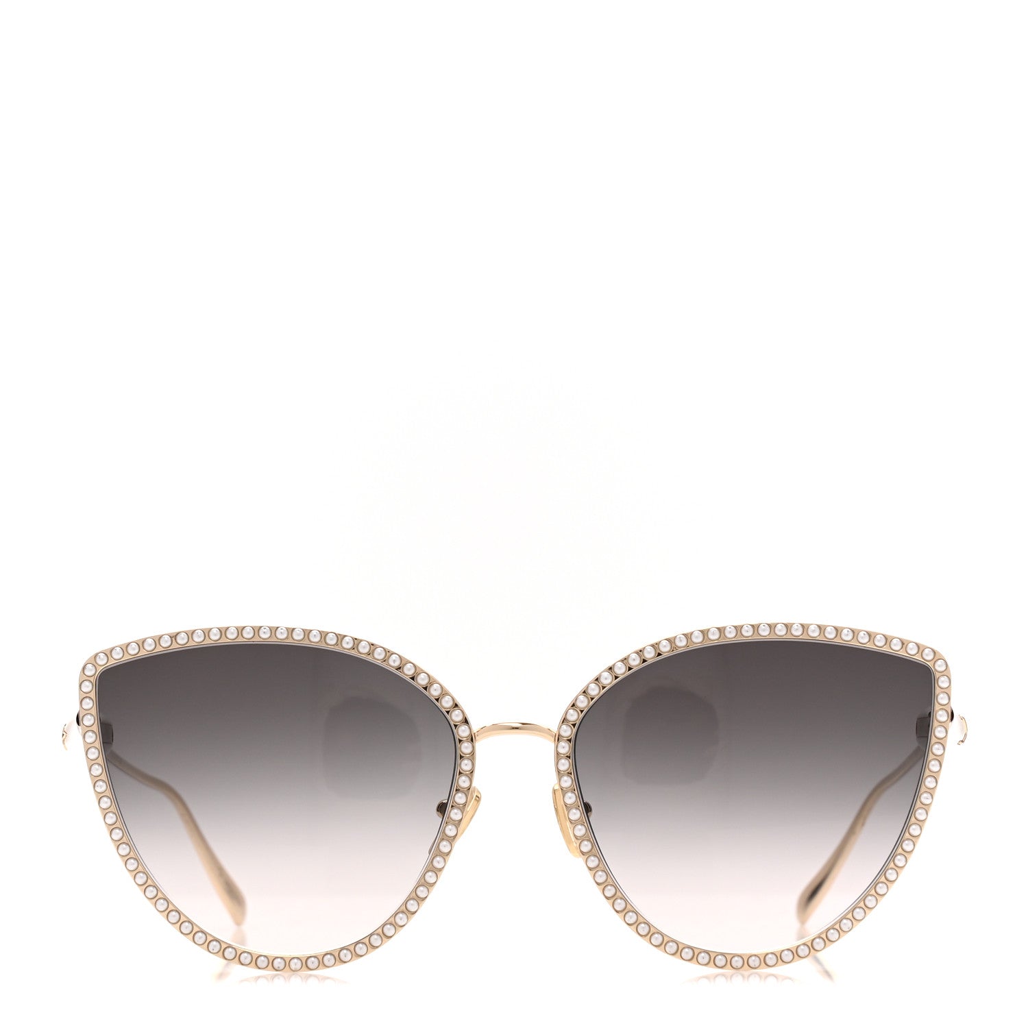 Pearl LV Cat Eye Sunglasses Z1995U Gold