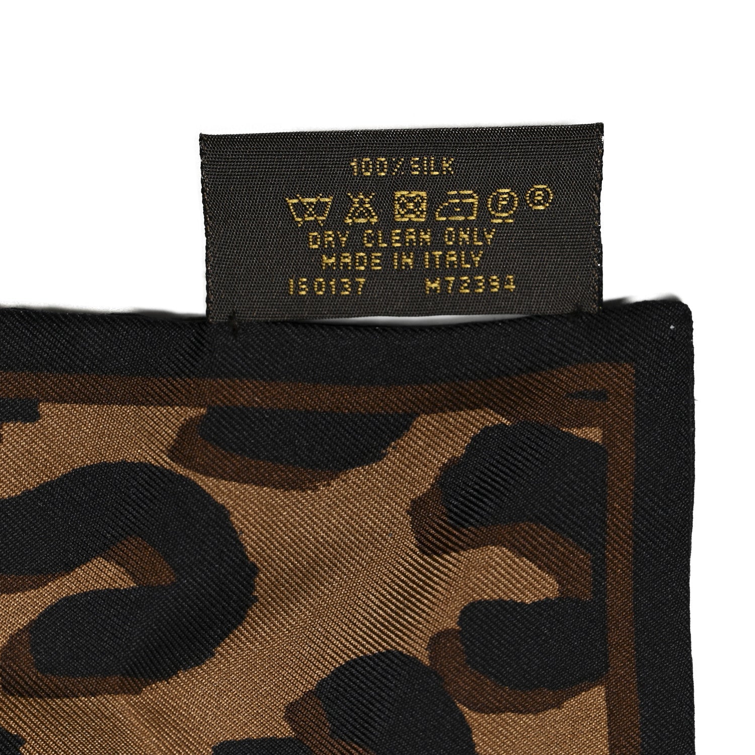 Silk Leopard Bandeau Scarf Marron