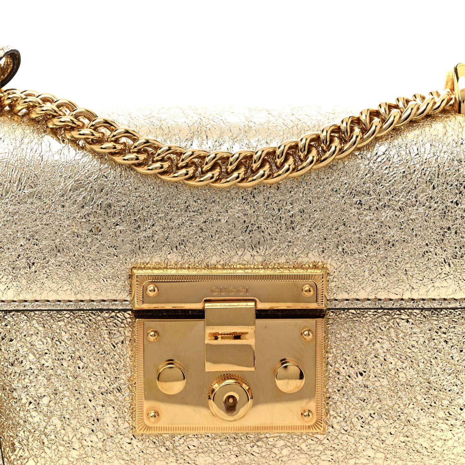 Galassia Small Padlock Shoulder Bag Platino