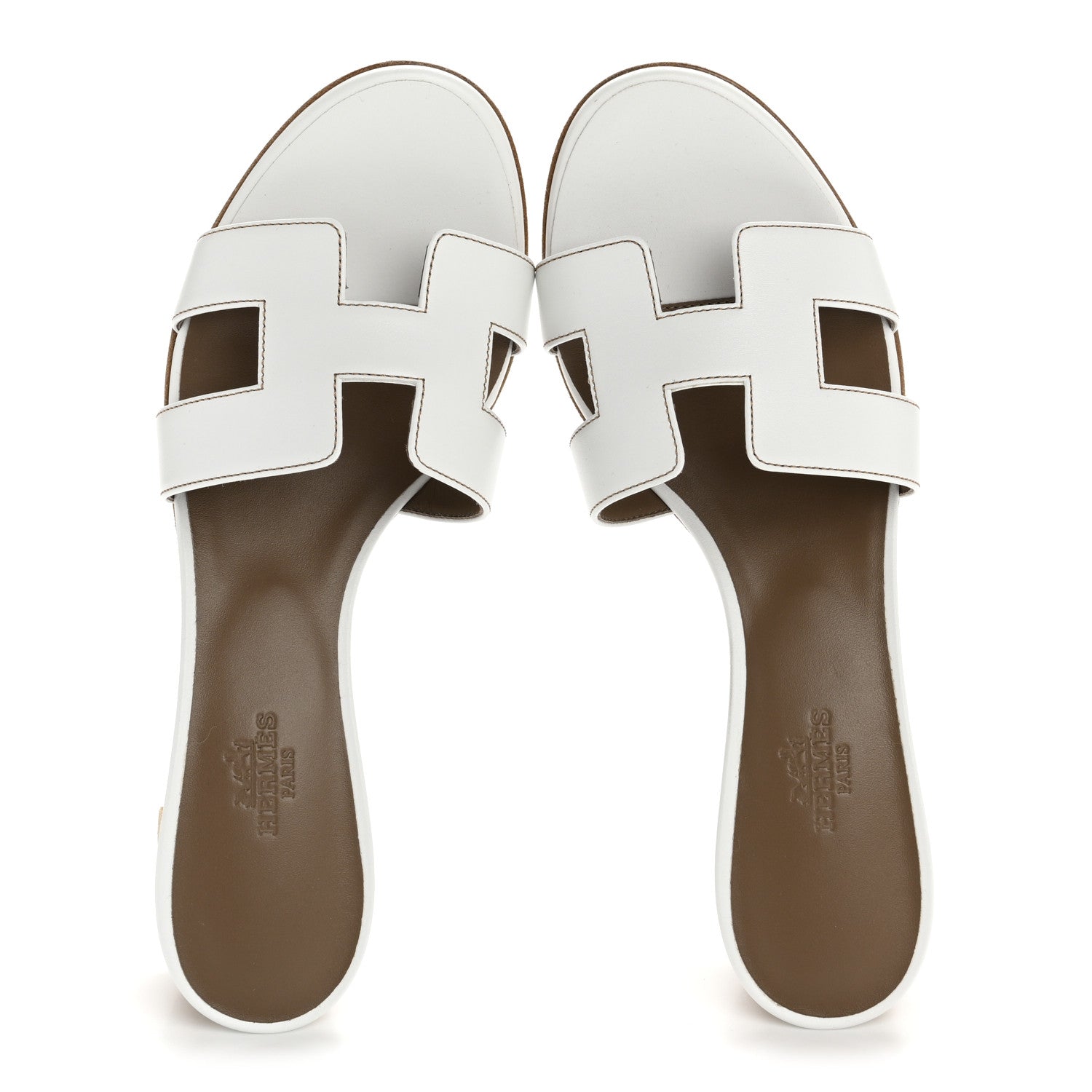 Calfskin Oasis Sandals 37.5 White