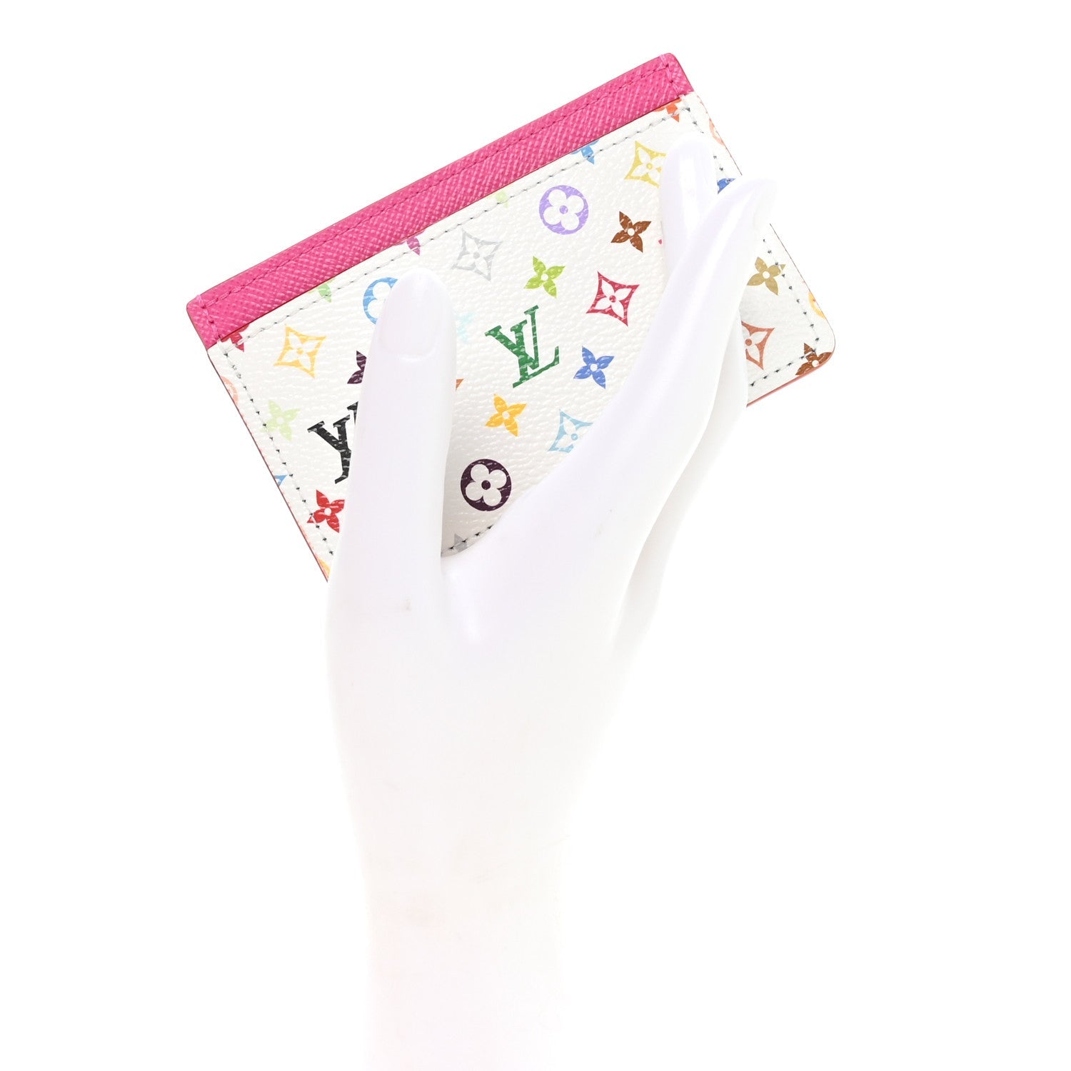 LV X TM Monogram Multicolor Card Holder Kawaii Pink