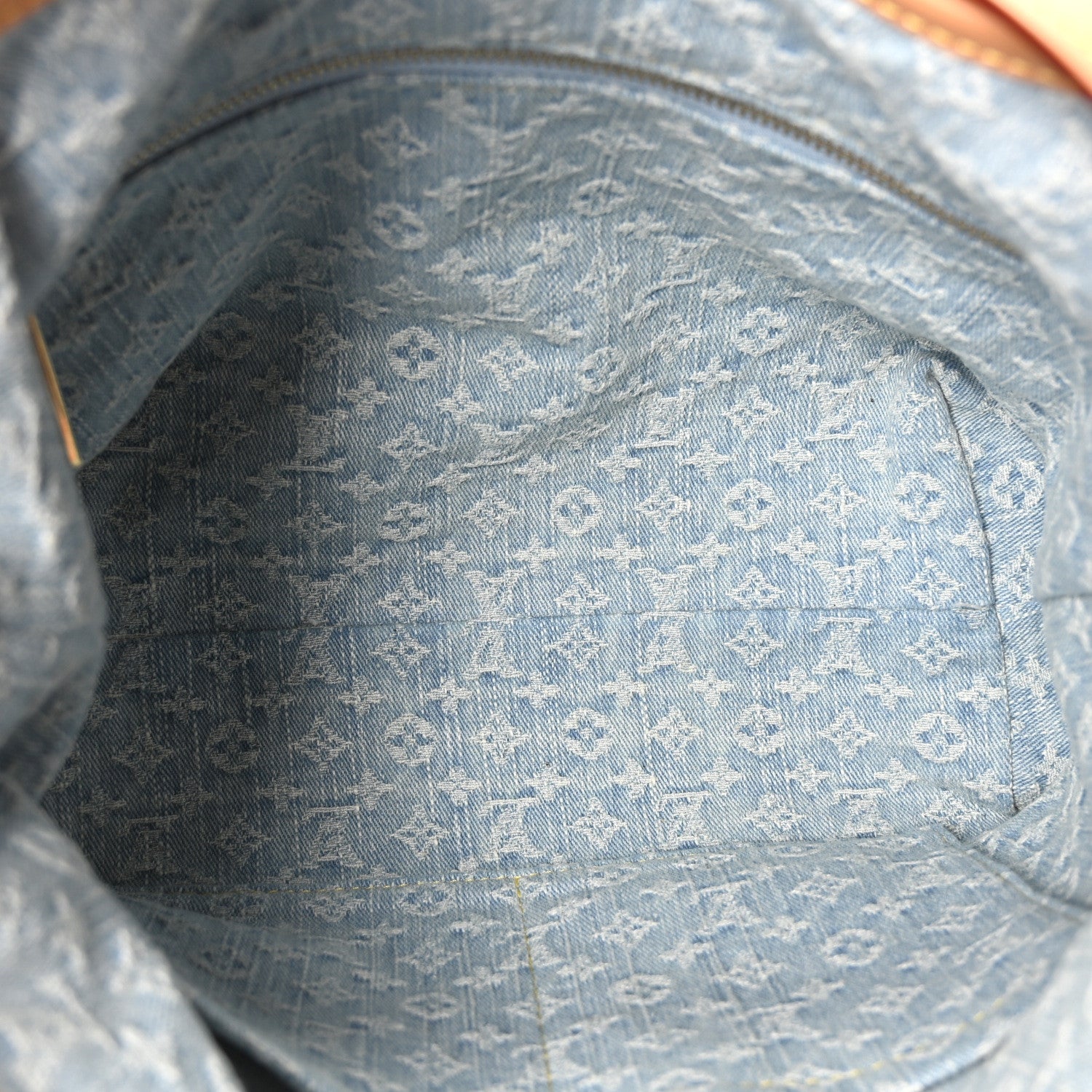 Monogram Denim CarryAll PM Sky Blue