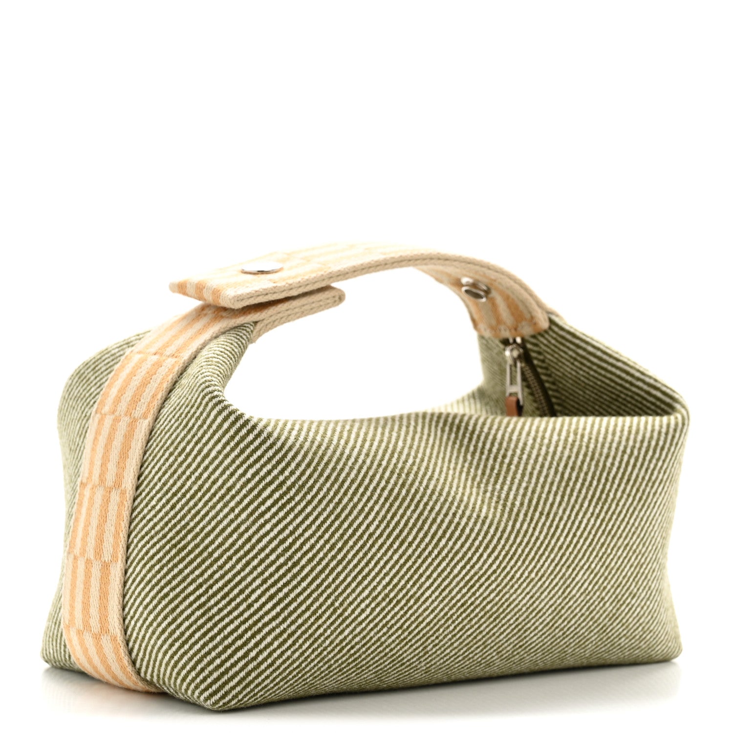 Wool Small Bride-A-Brac H Natte Pouch Vert Foret