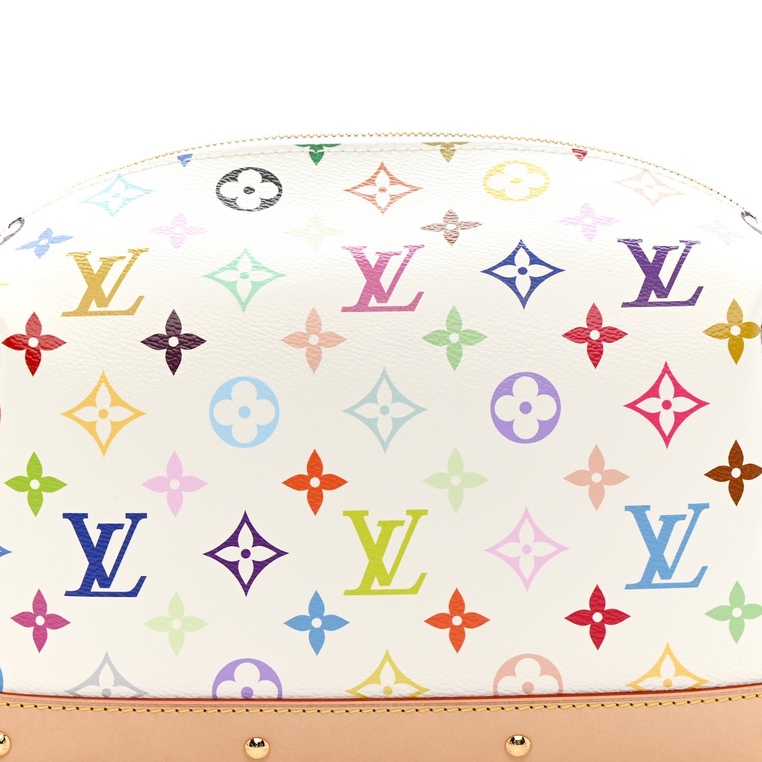 LV x TM Monogram Multicolor Cosmetic Pouch GM White