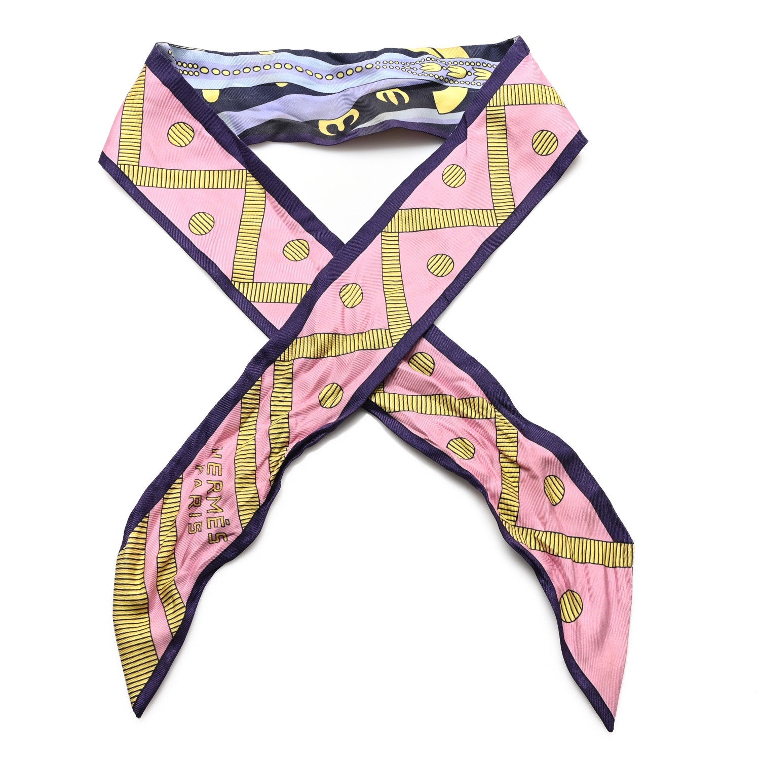 Silk Balade en Berline Twilly Vieux Rose Marine Jaune