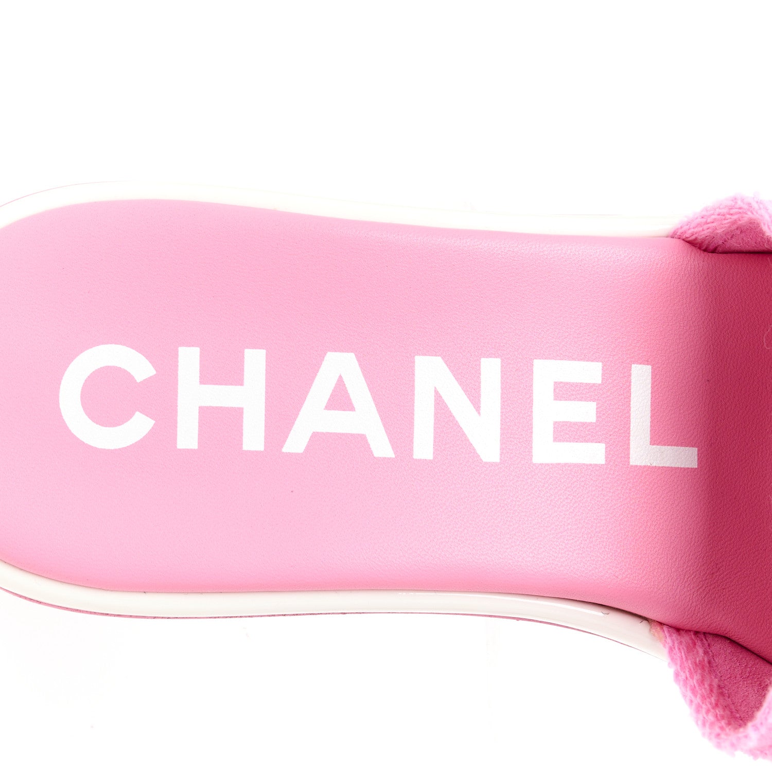 Cotton Logo Mule Sandals 36.5 Pink White