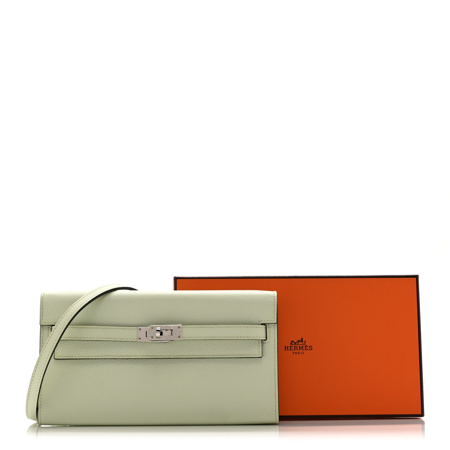 Epsom Kelly Wallet To Go Vert Fizz