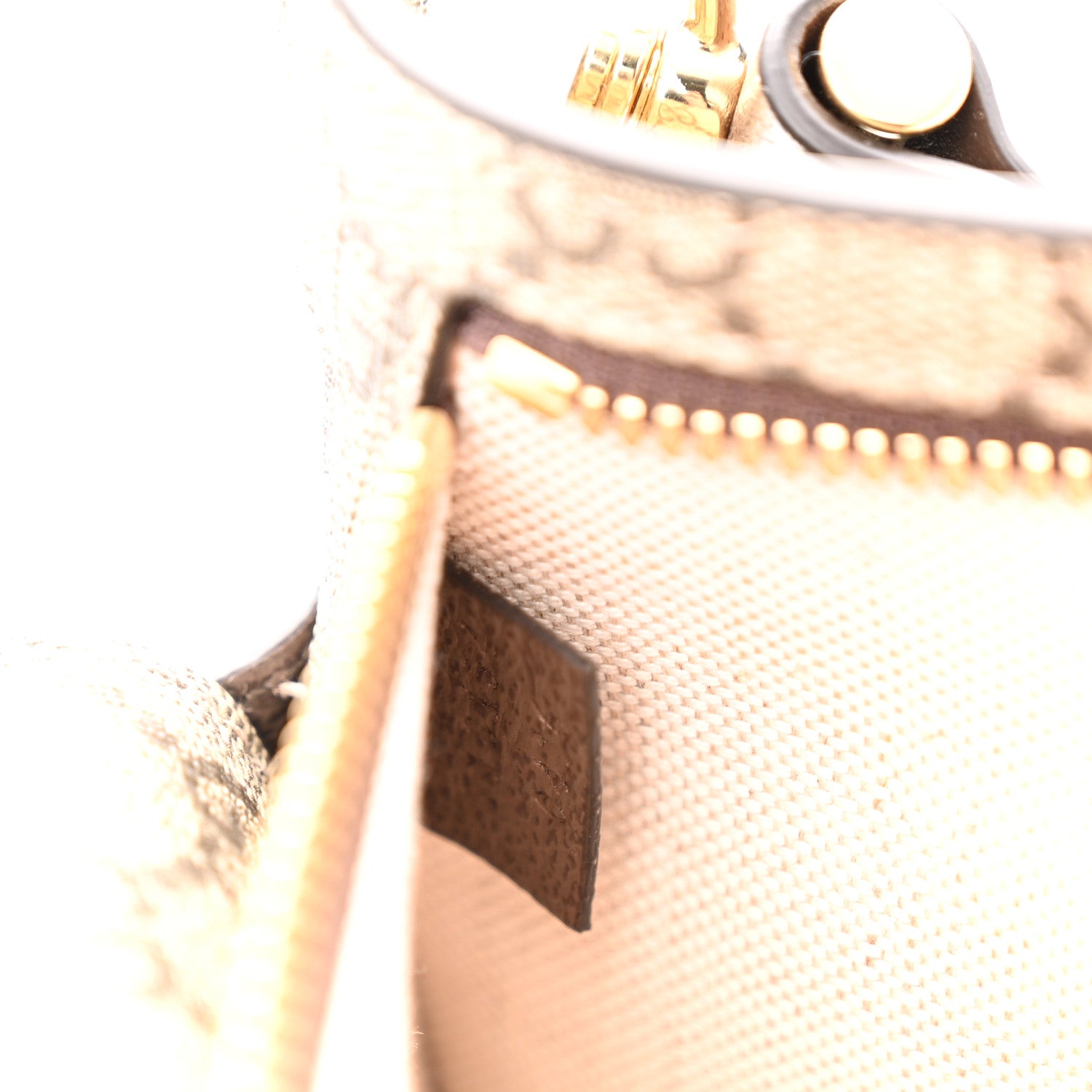 GG Supreme Monogram Textured Dollar Calfskin Blondie Belt Bag Beige Ebony New Acero