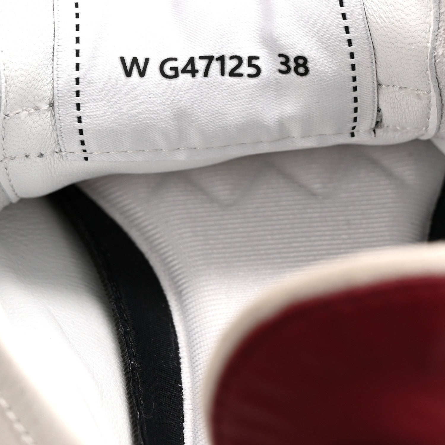 Calfskin Embossed Suede Sneakers 38 White Black