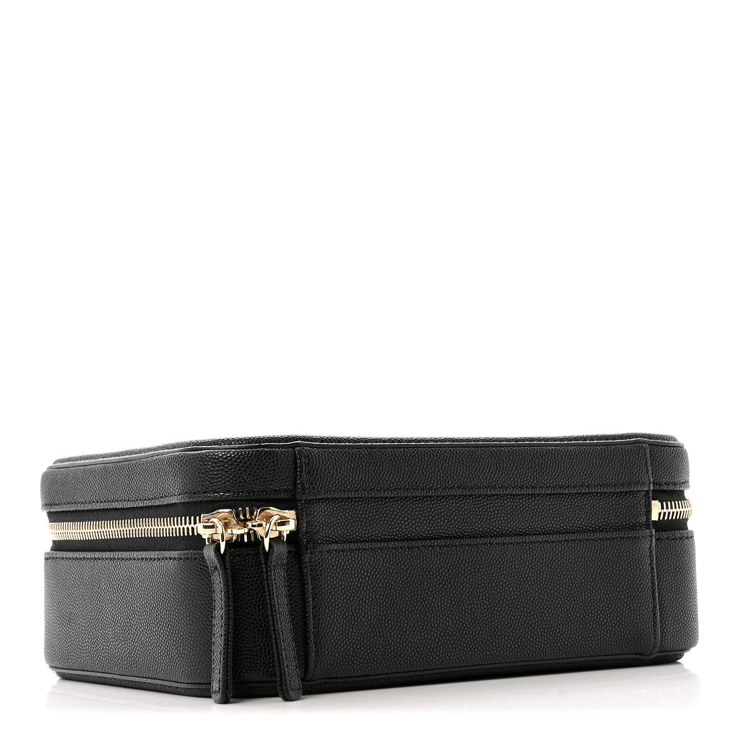 Caviar Quilted Medium CC Filigree Vanity Case Black