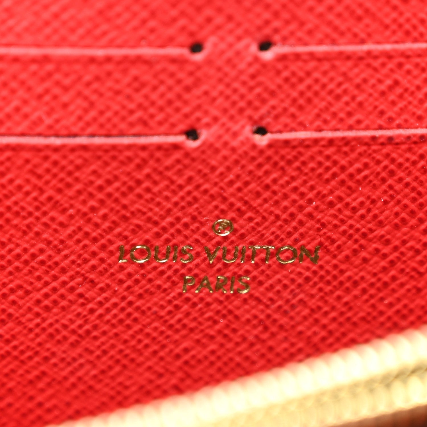 Damier Ebene Clemence Wallet Cherry
