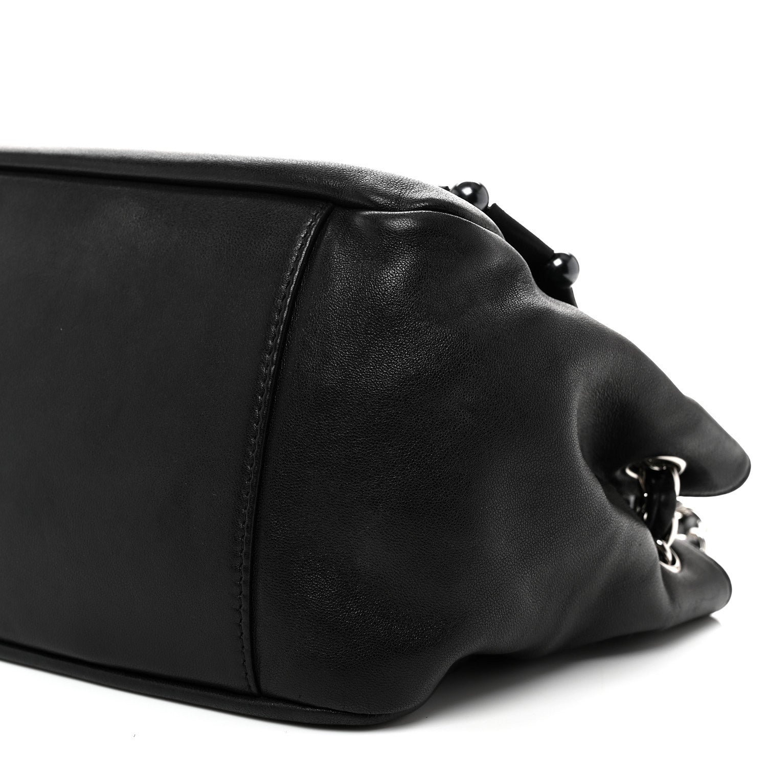 Lambskin Pearl Obsession Flap Black