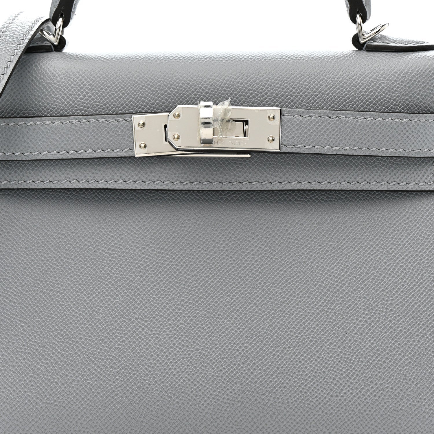 Madame Calfskin Mini Kelly Sellier 20 Gris Pantin