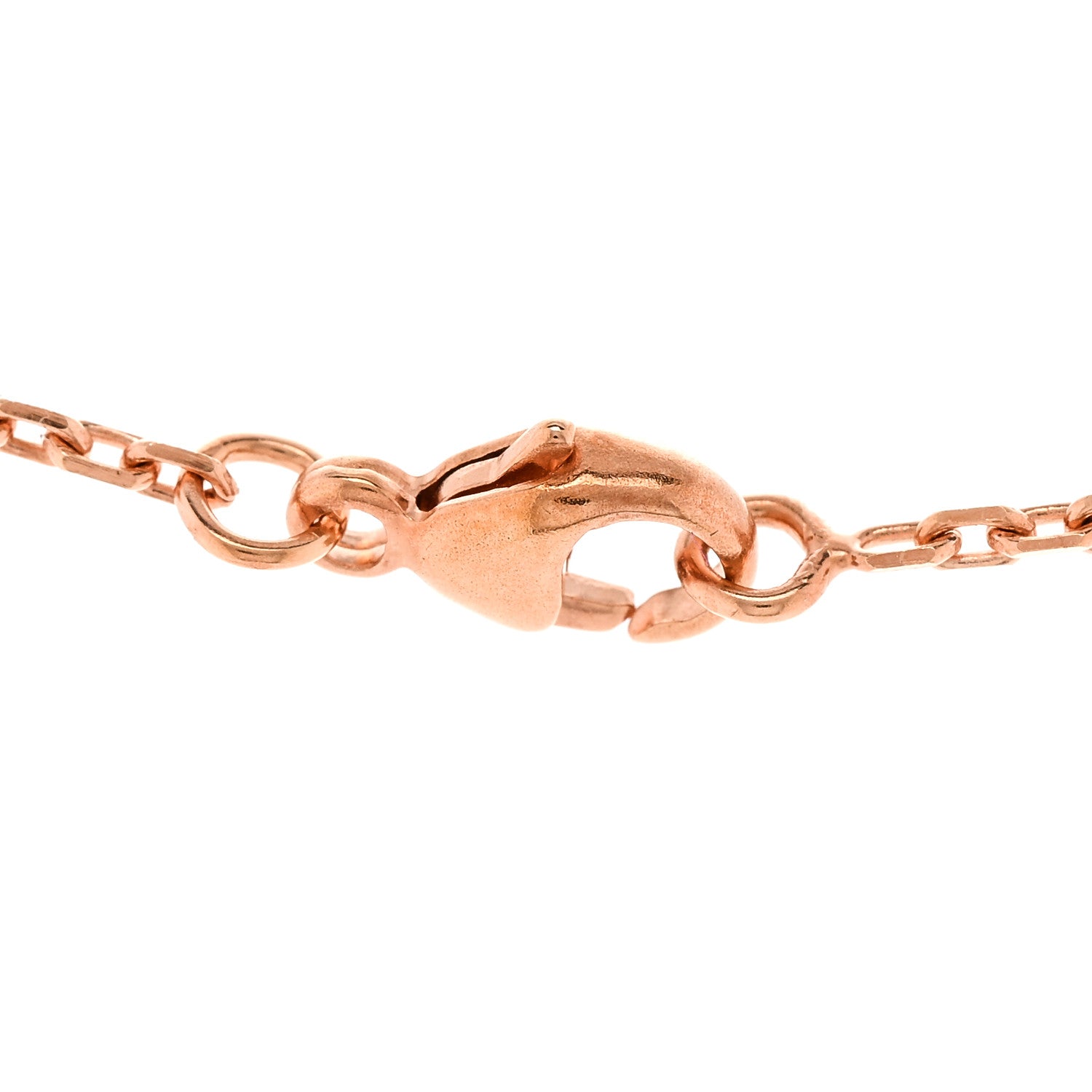 Lacquered Rose Gold Mini Pop H Pendant Necklace Orange