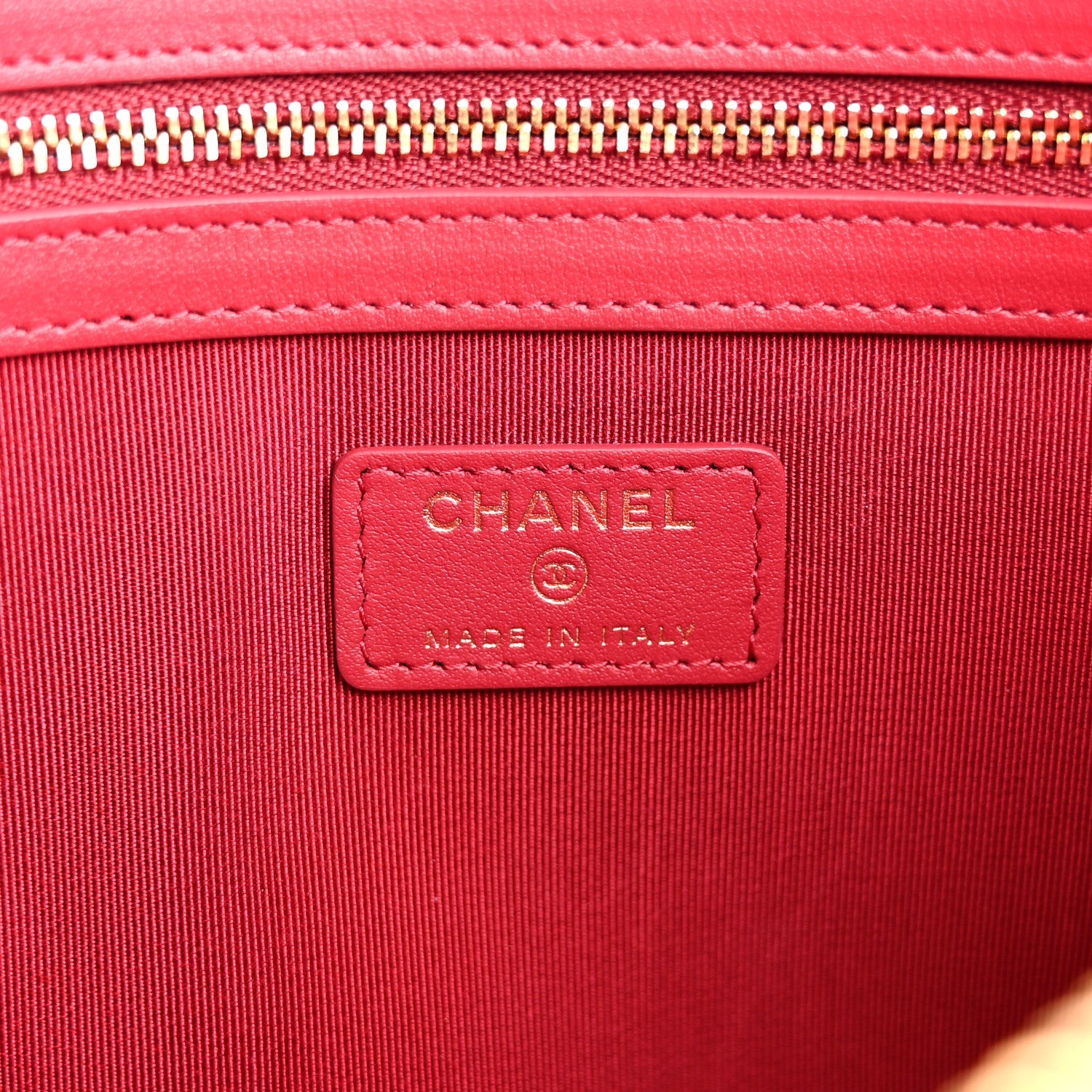 Lambskin Quilted Large Chanel 19 Cosmetic Case Black