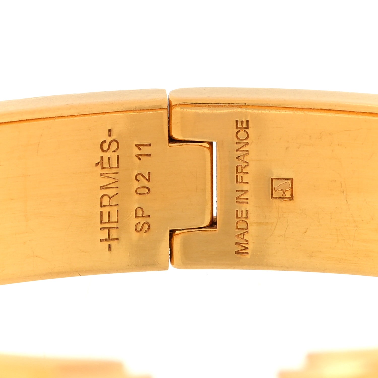 Enamel Narrow Clic Clac H Bracelet PM White