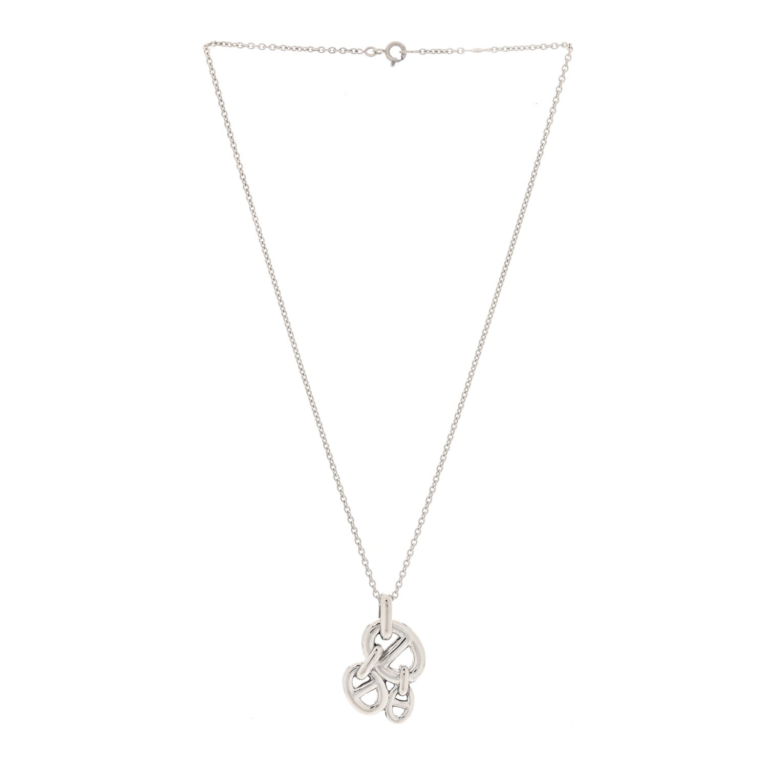Sterling Silver Amulette Chaine d'Ancre Enchaine Pendant Necklace