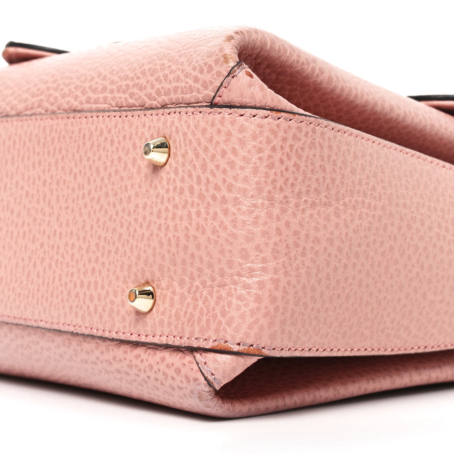 Dollar Calfskin Interlocking G Top Handle Shoulder Bag Soft Pink
