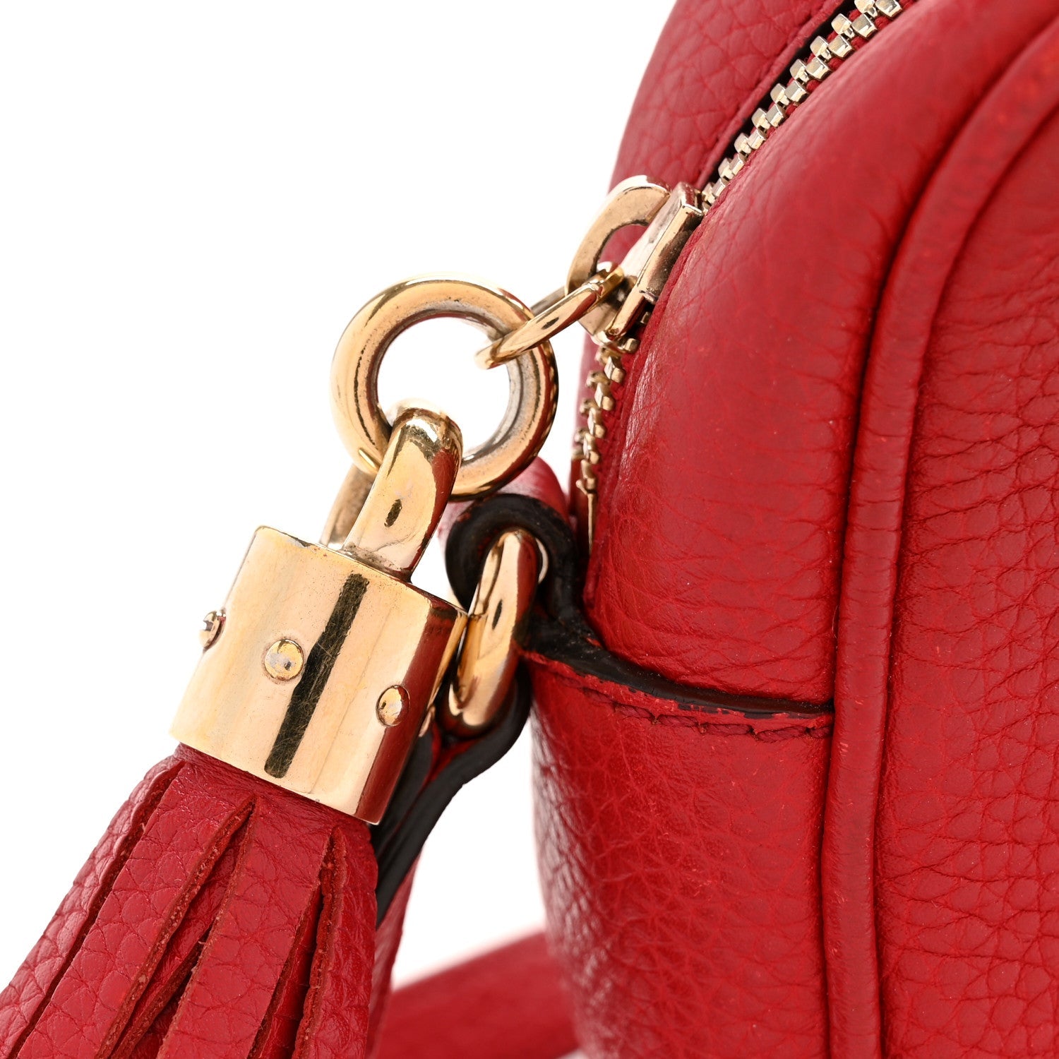 Pebbled Calfskin Small Soho Disco Bag Tabasco Red