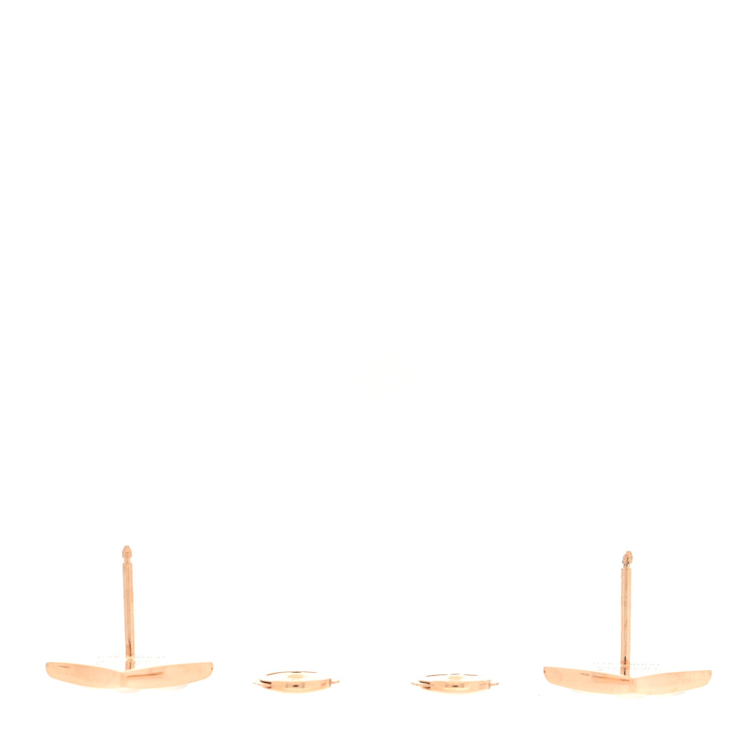 18K Pink Gold Mother of Pearl Color Blossom Star Stud Earrings