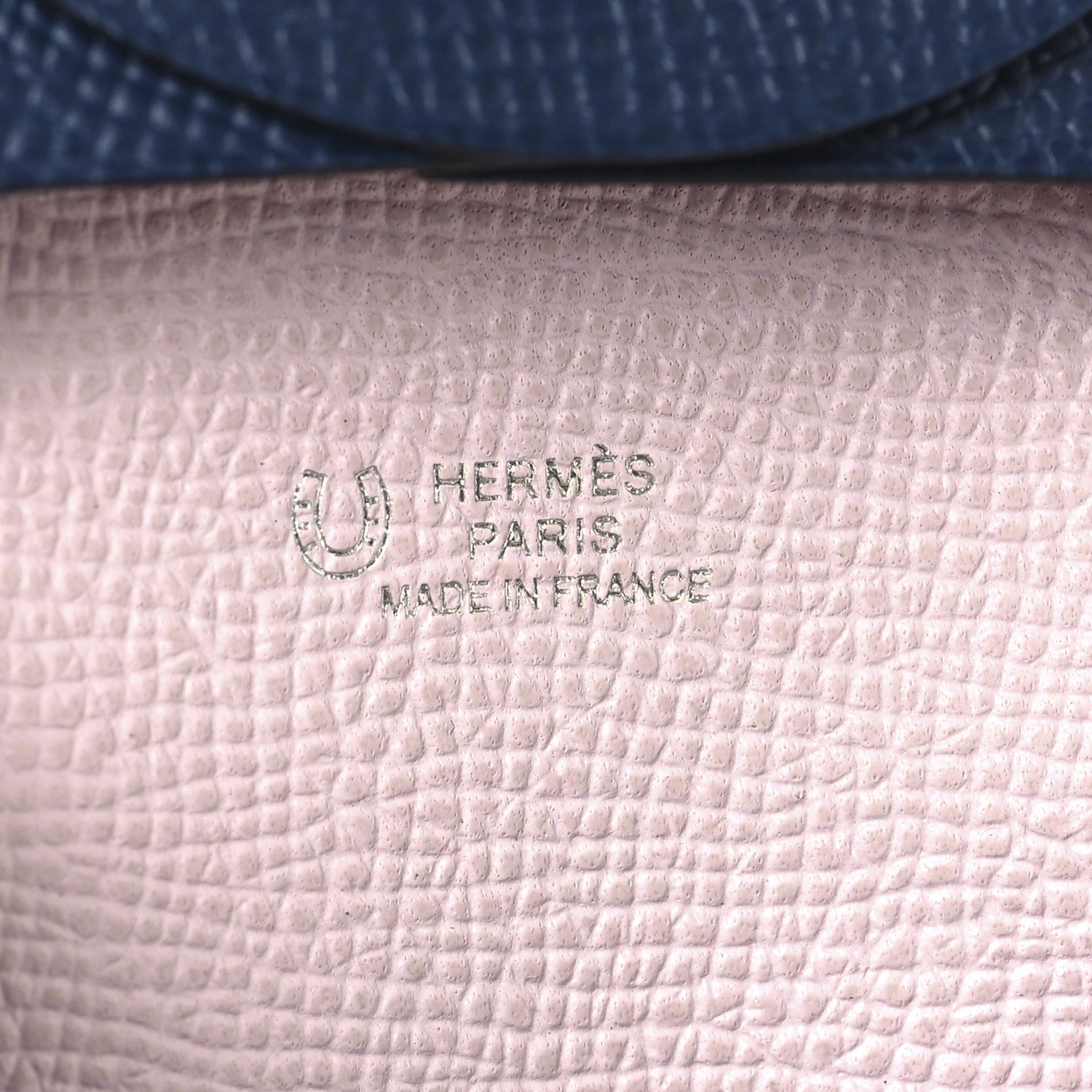 Epsom Verso Horseshoe Bastia Coin Purse Bleu Navy Mauve Pale