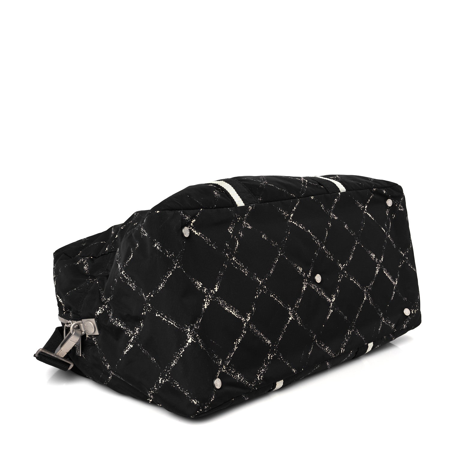 Nylon Large Travel Duffle Bag Black