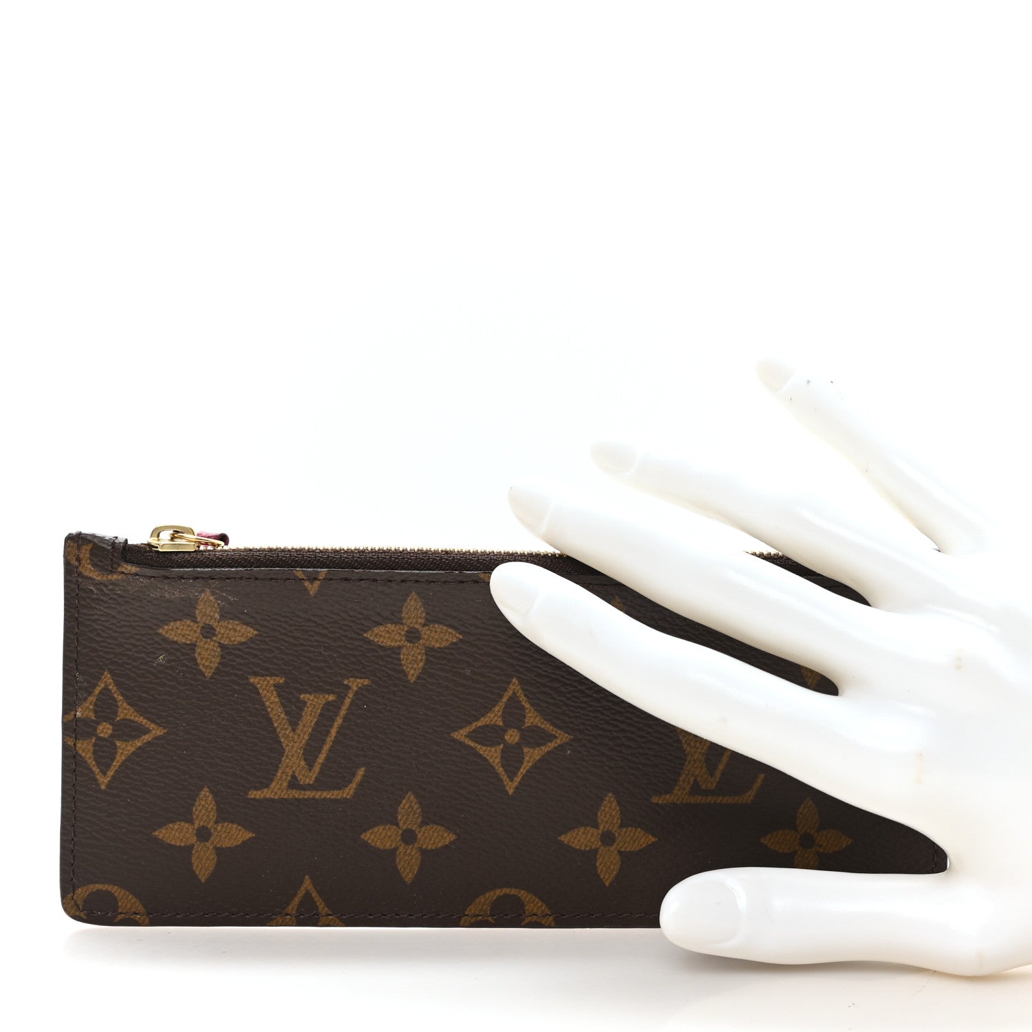 Monogram Josephine Wallet Zippered Insert Fuchsia