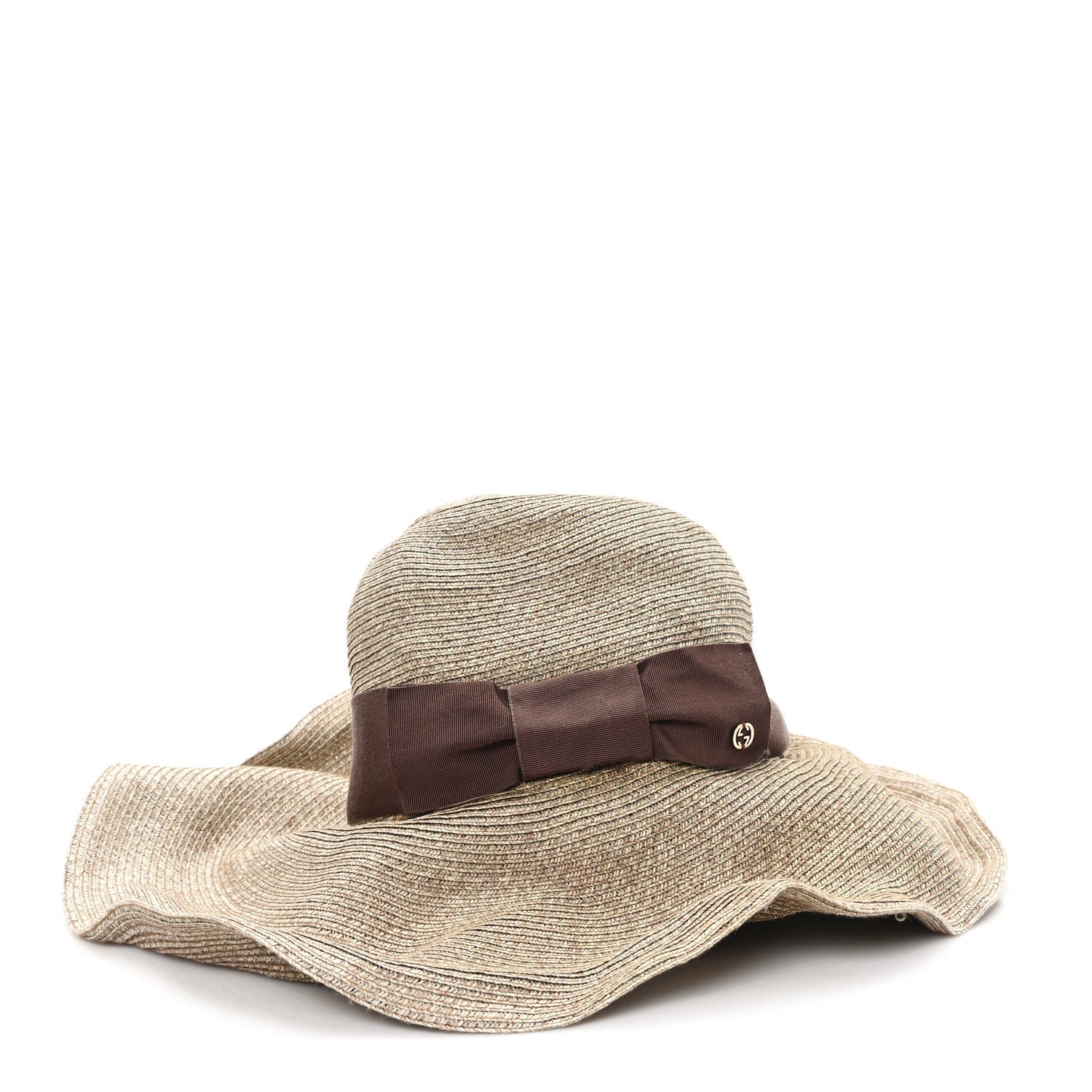 Paper Blend Wide Brim Hat S Brown