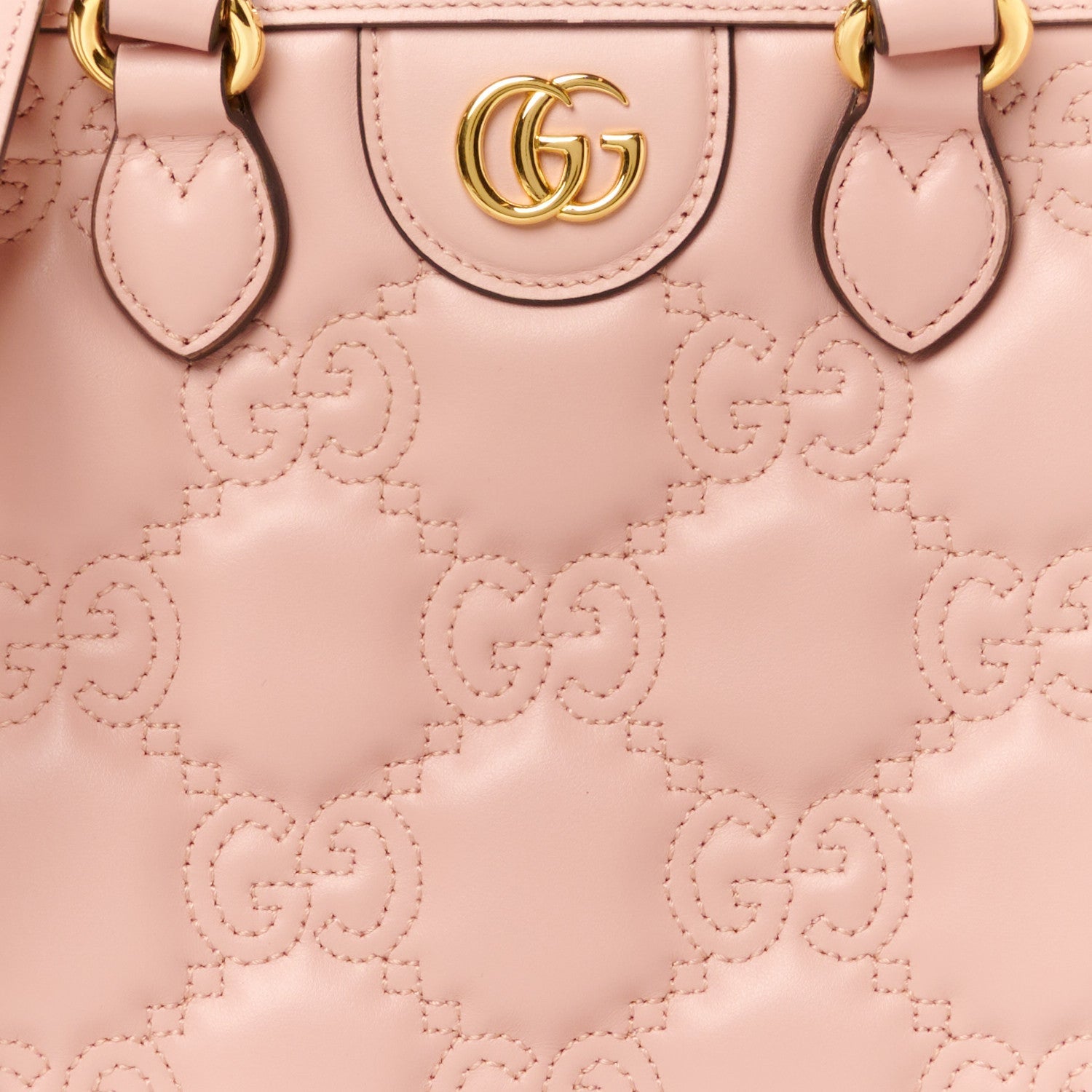 Calfskin GG Matelasse Mini Top Handle Bag Perfect Pink