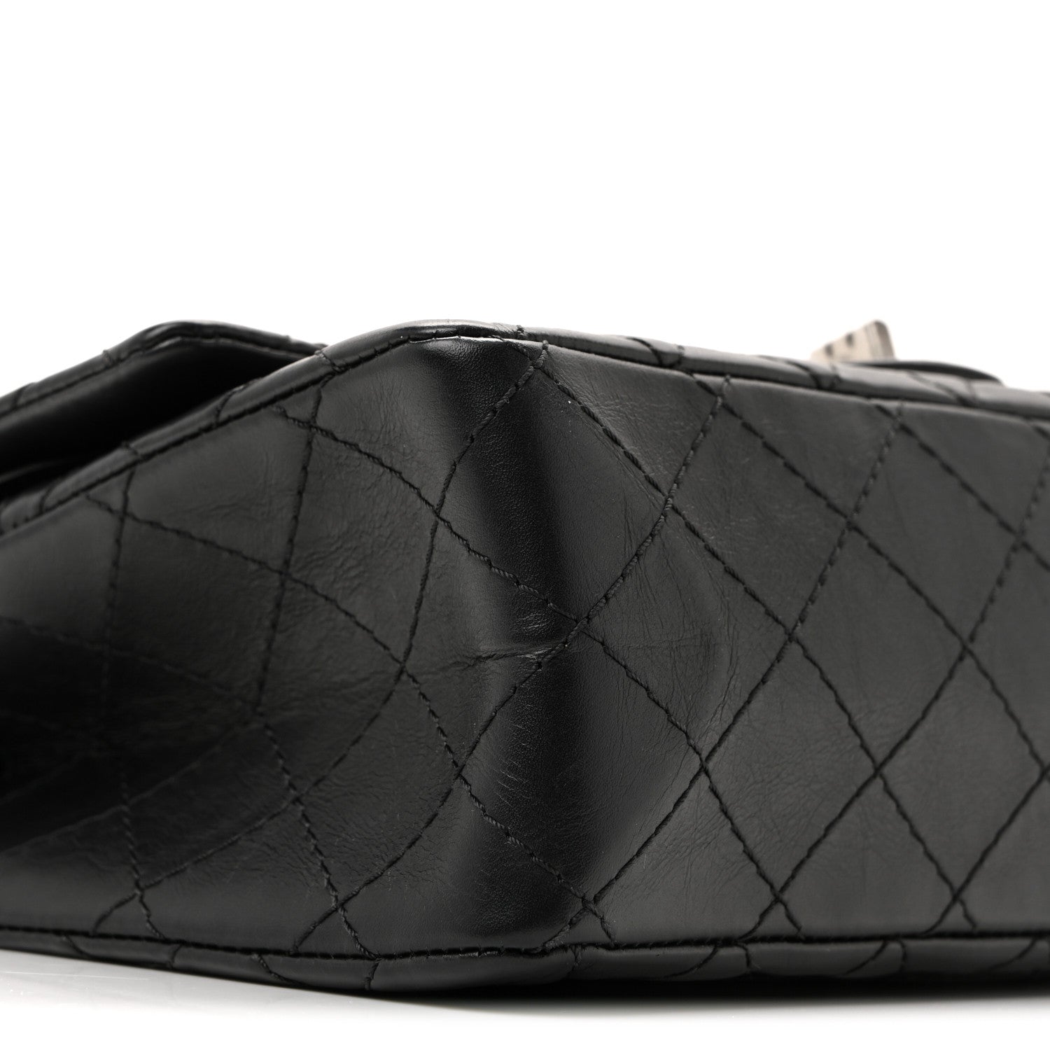 Aged Calfskin Quilted 2.55 Reissue 225 Flap Black