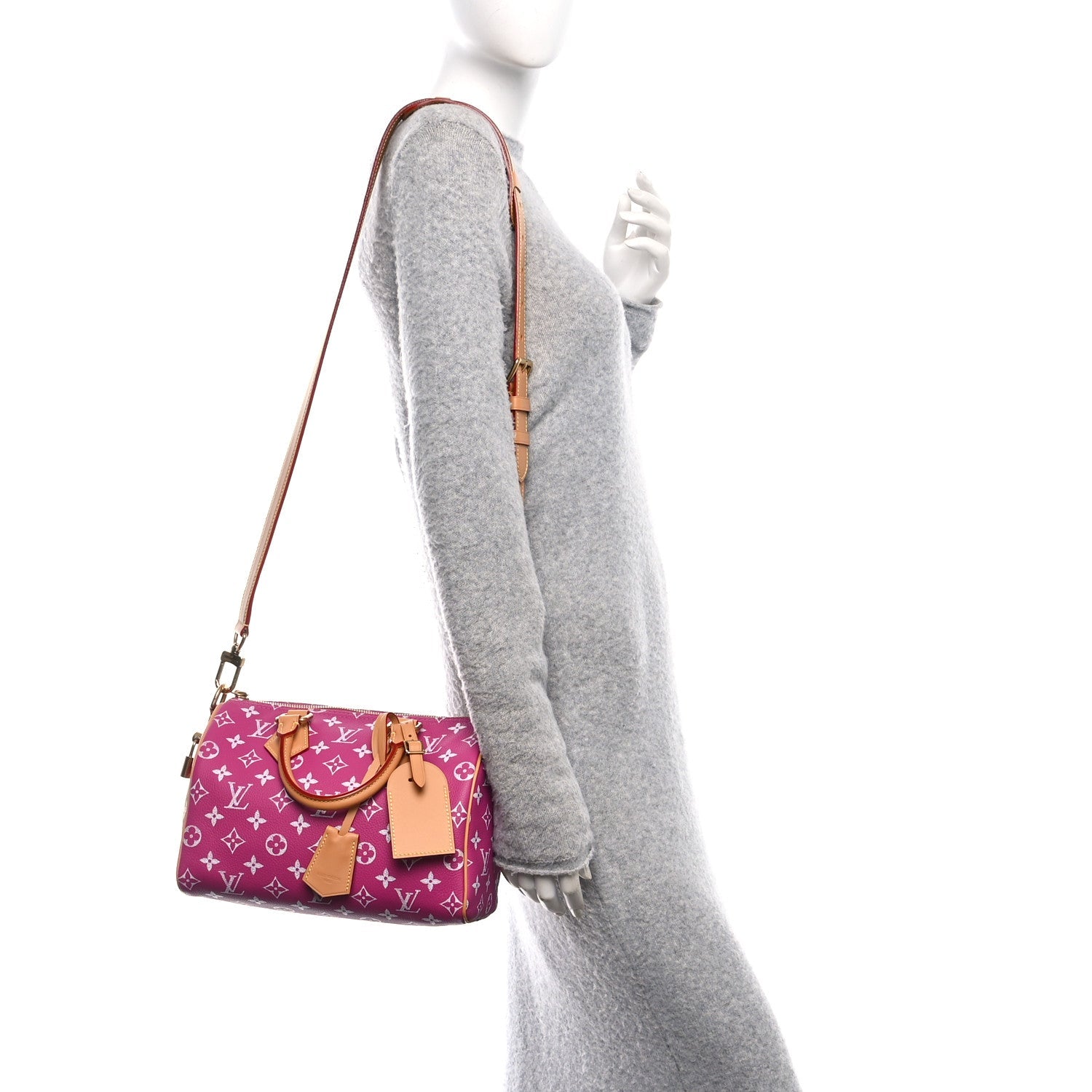 Calfskin Monogram Speedy P9 Bandouliere 25 Agate