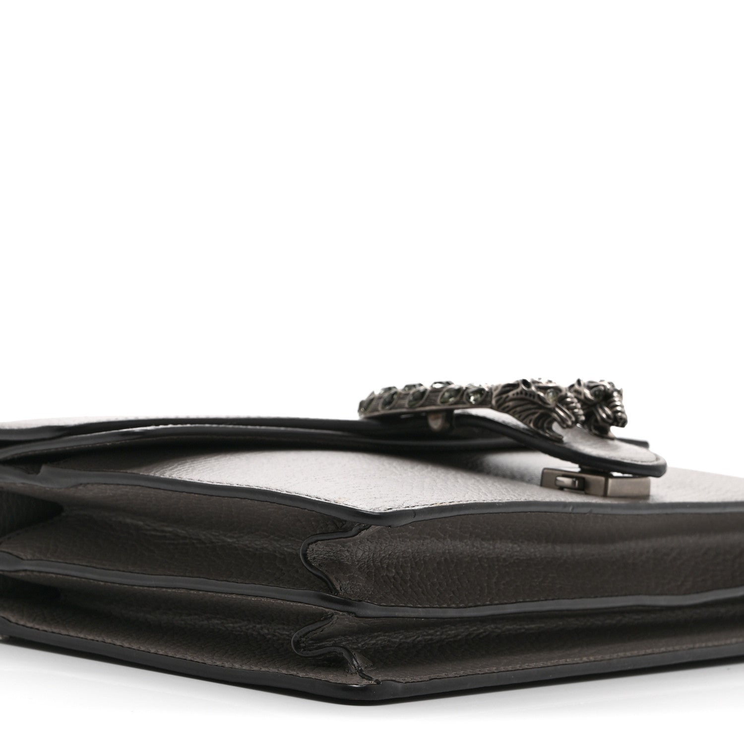 Pebbled Calfskin Small Dionysus Shoulder Bag Dusty Grey