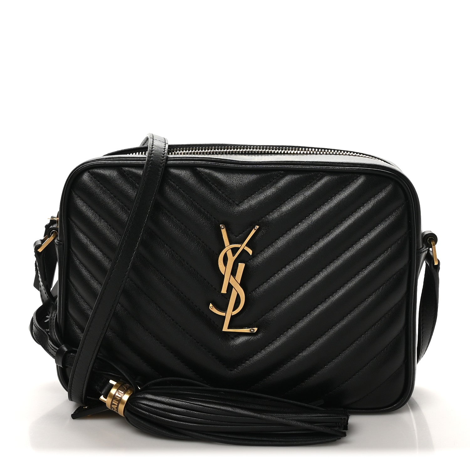 Calfskin Matelasse Monogram Lou Camera Bag Black