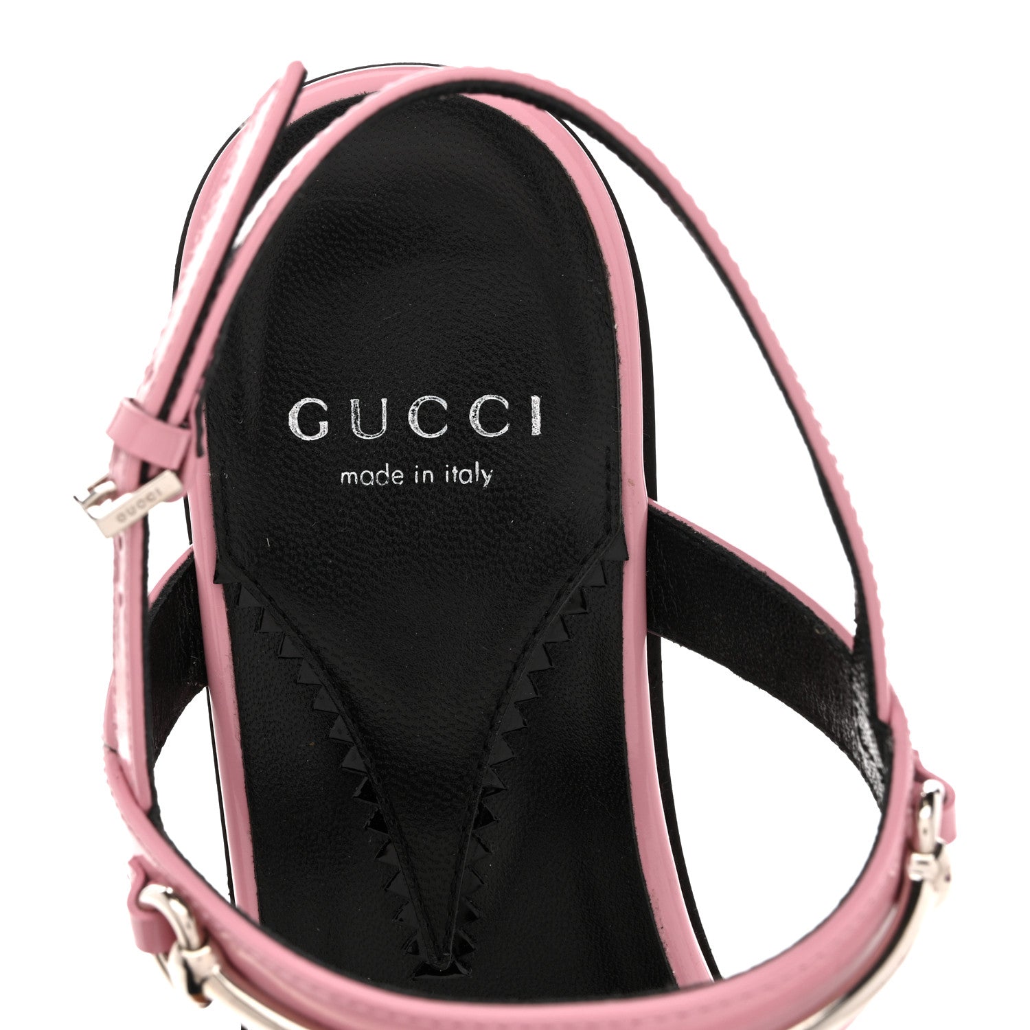 Patent Calfskin Horsebit Divine Slingback Sandals 36 Dolly Pink