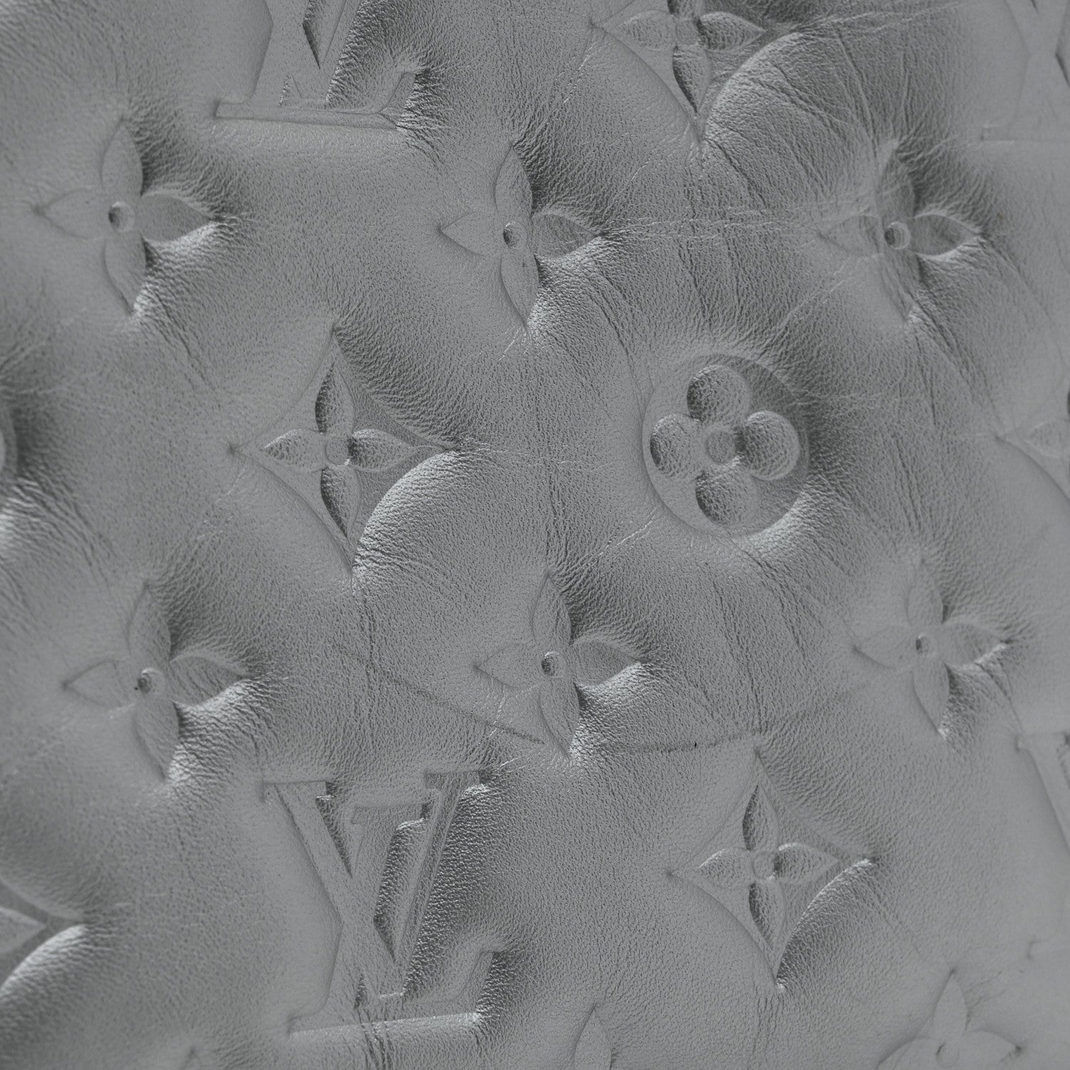 Lambskin Embossed Monogram Coussin BB Silver