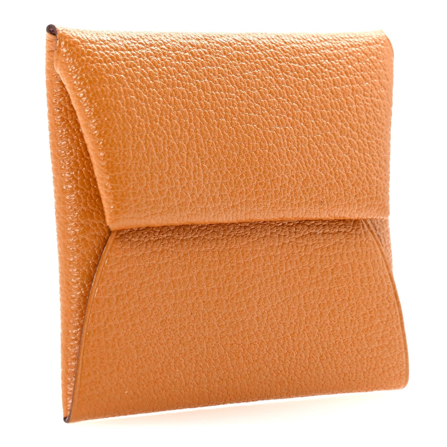 Chevre Mysore Bastia Verso Coin Purse Caramel Mauve Sylvestre