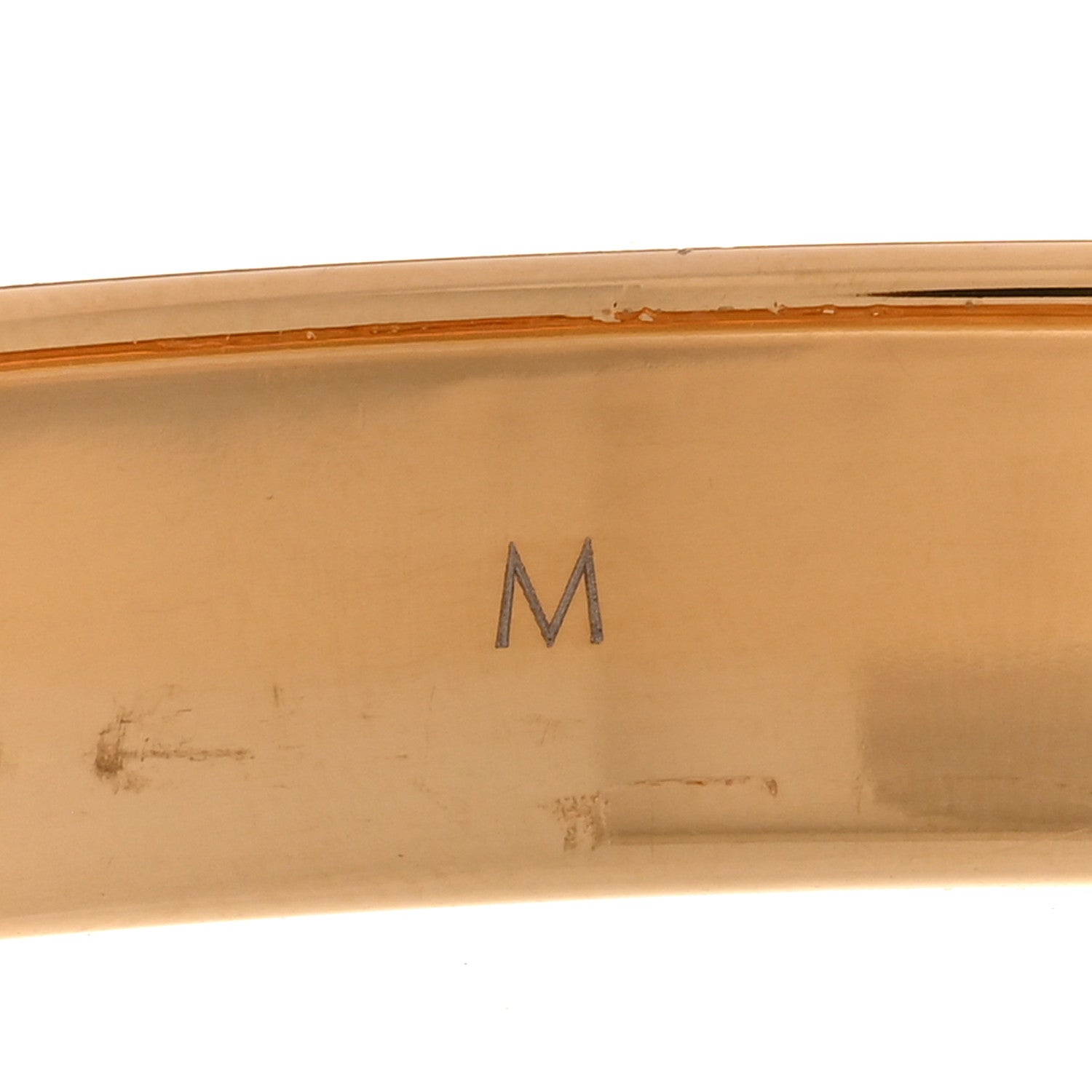 Brass Crystal Monogram Nanogram Strass Cuff M Gold