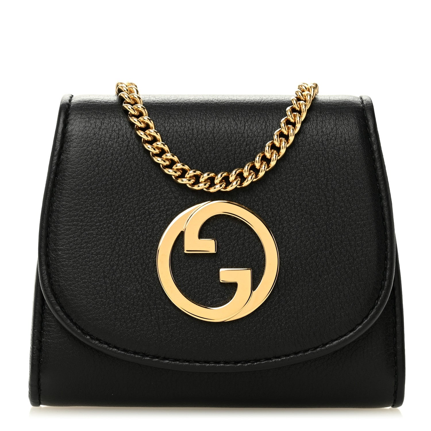 Roxy Calfskin Medium Blondie Chain Wallet Black